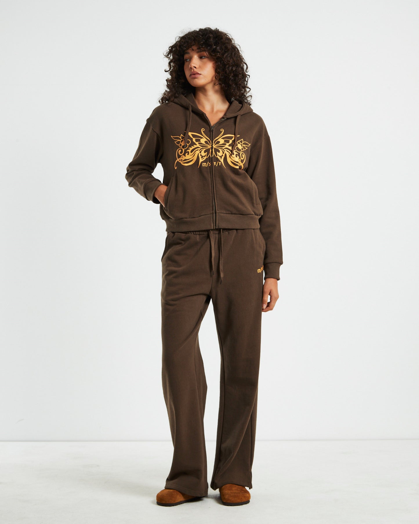 Sure Desire Wide Leg Trackpants Brown