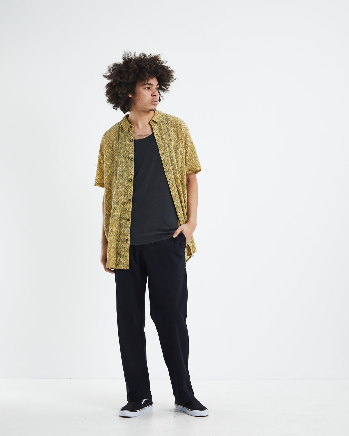 Bon Tiki Short Sleeve Shirt Old Gold GOLD