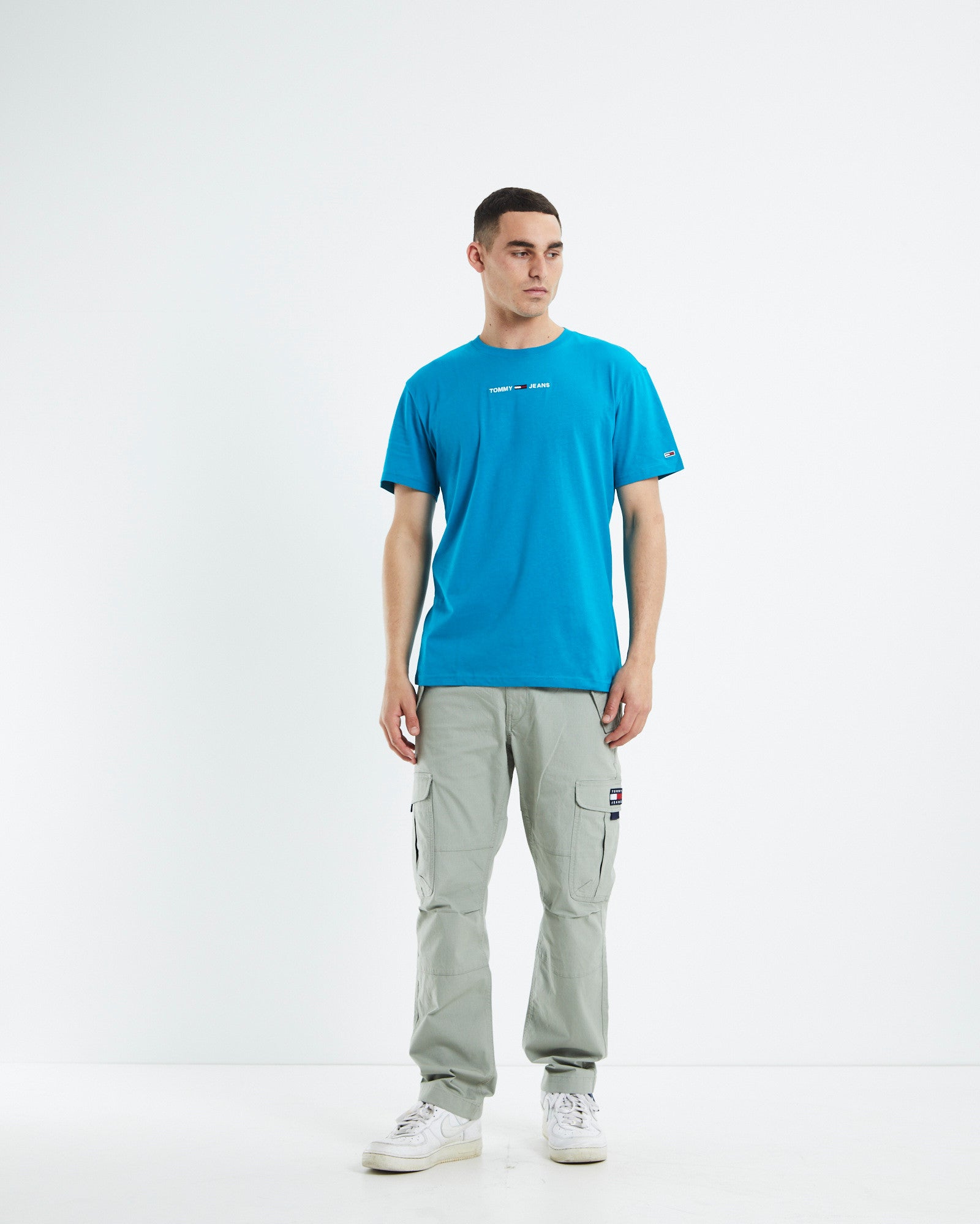 TJM Small Text T-Shirt New Teal BLUE