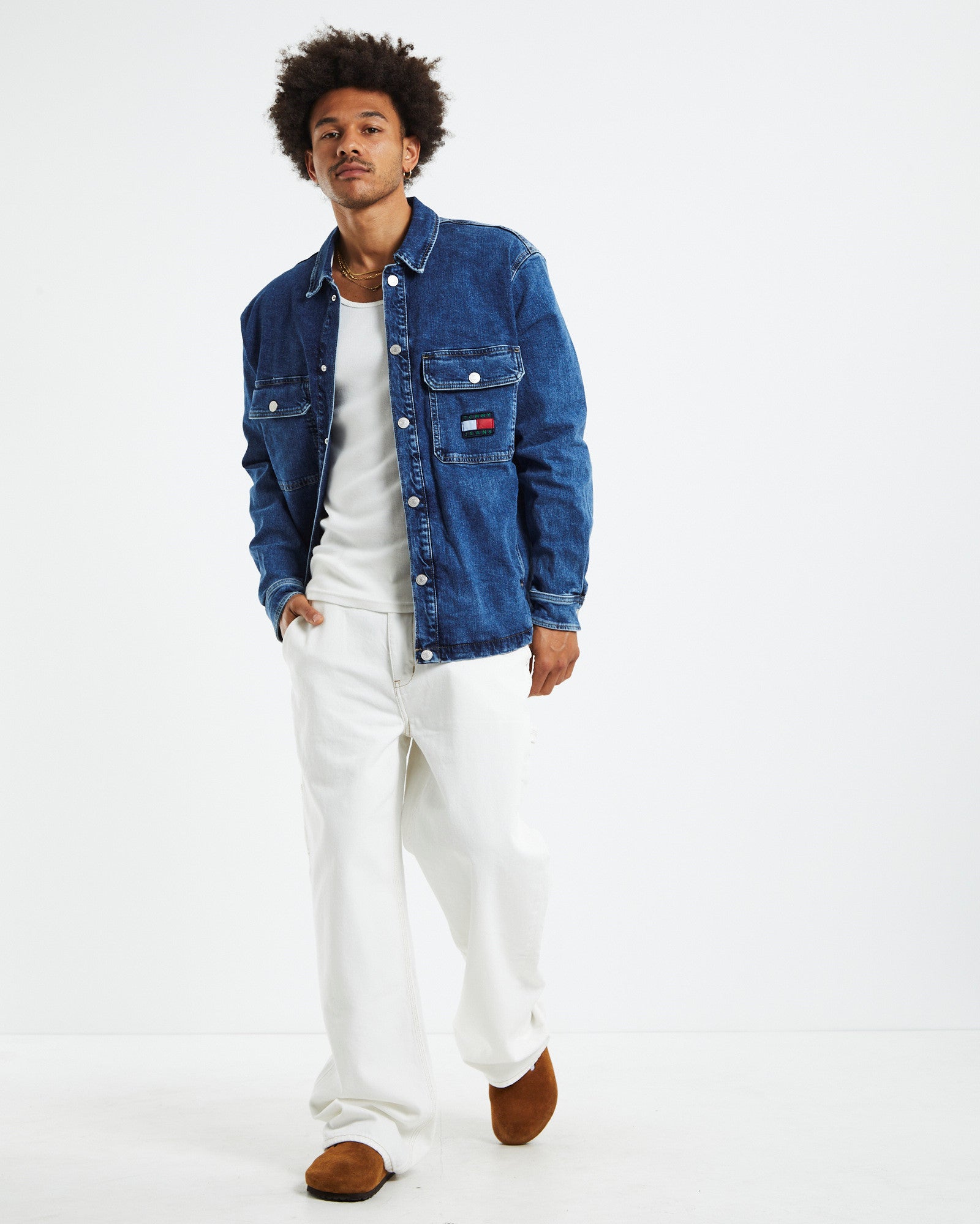 Utility Denim Shirt Jacket Blue DENIM