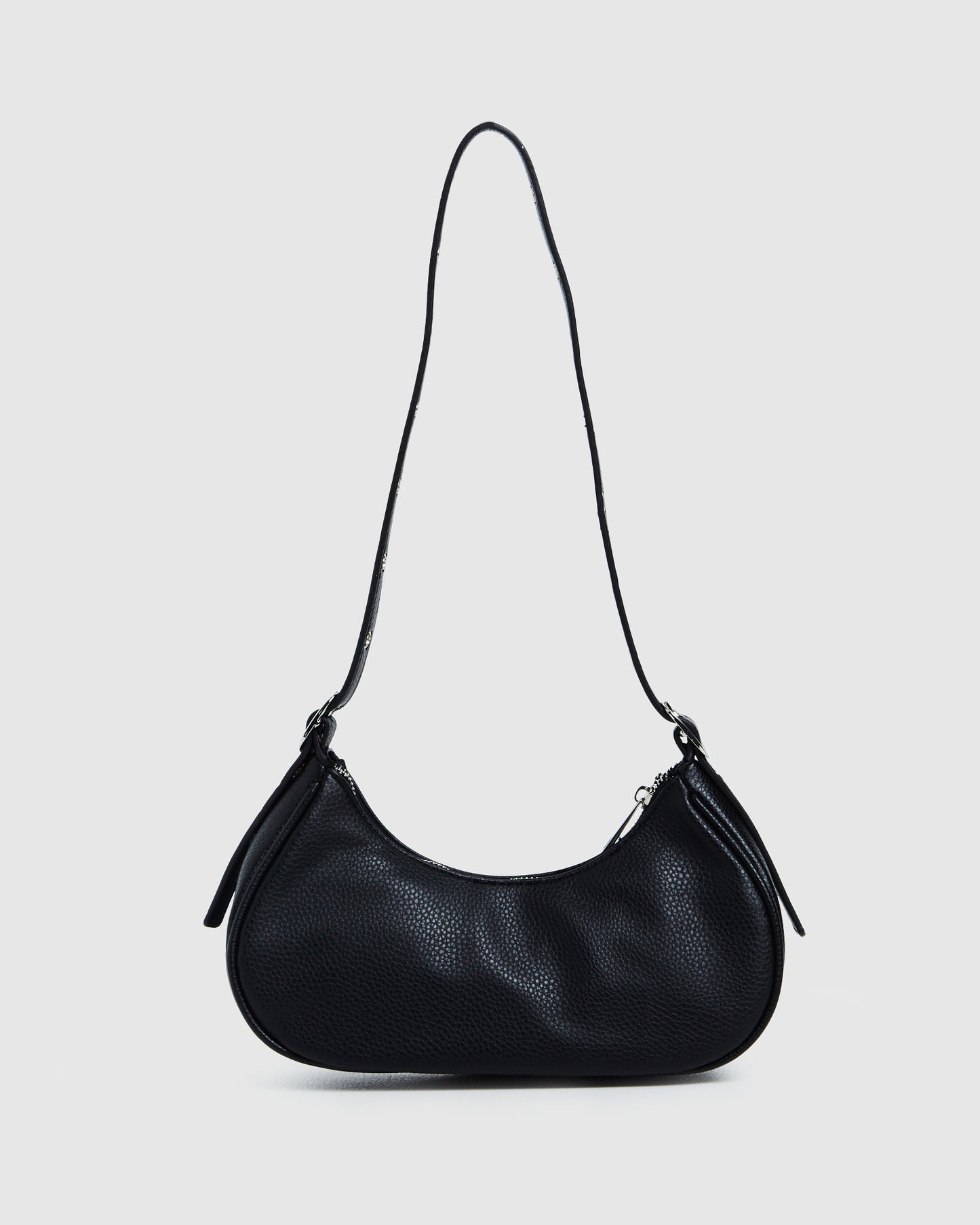 Moto Bag Black Pebble/Silver