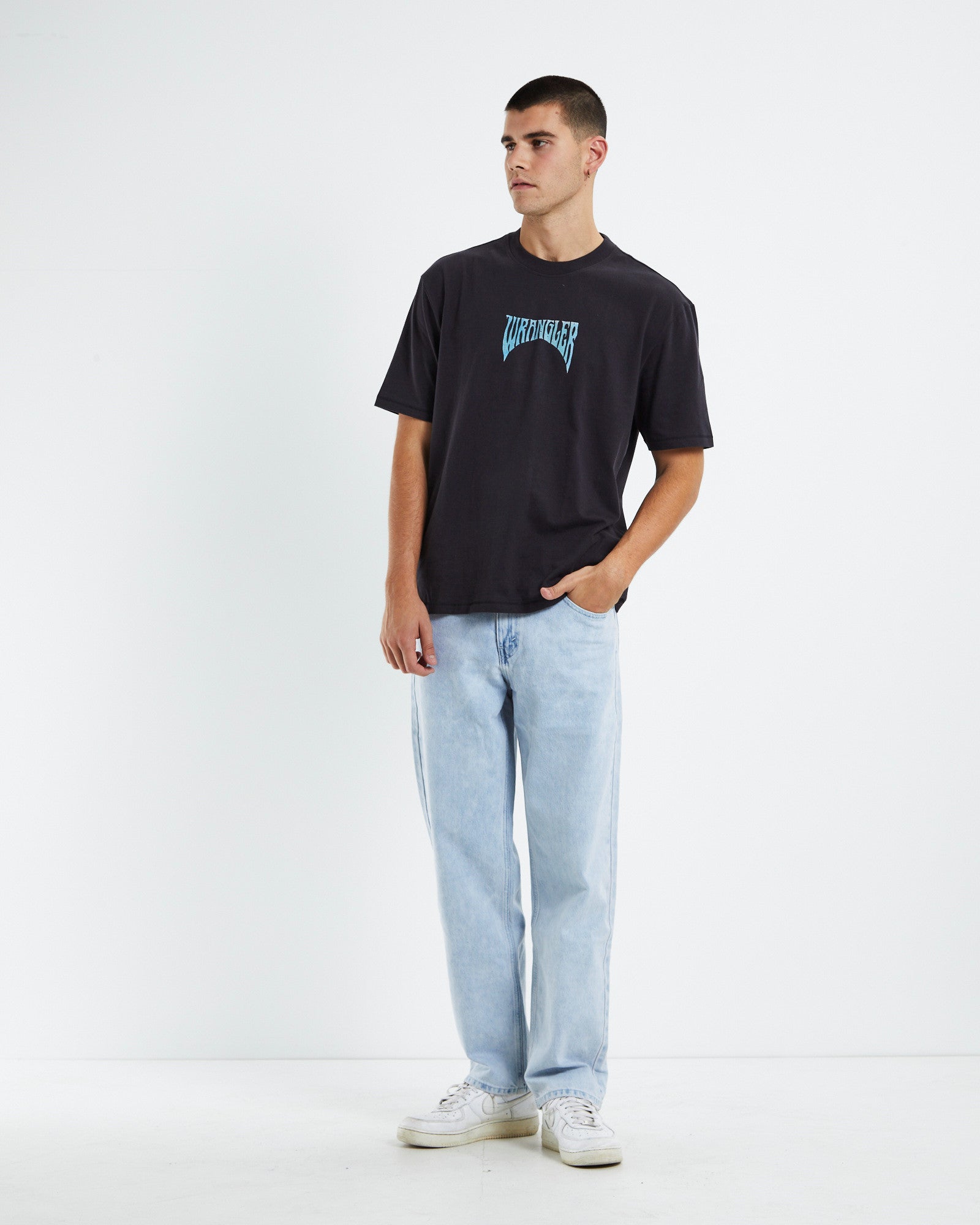 Melting Sun T-Shirt Worn Black BLACK