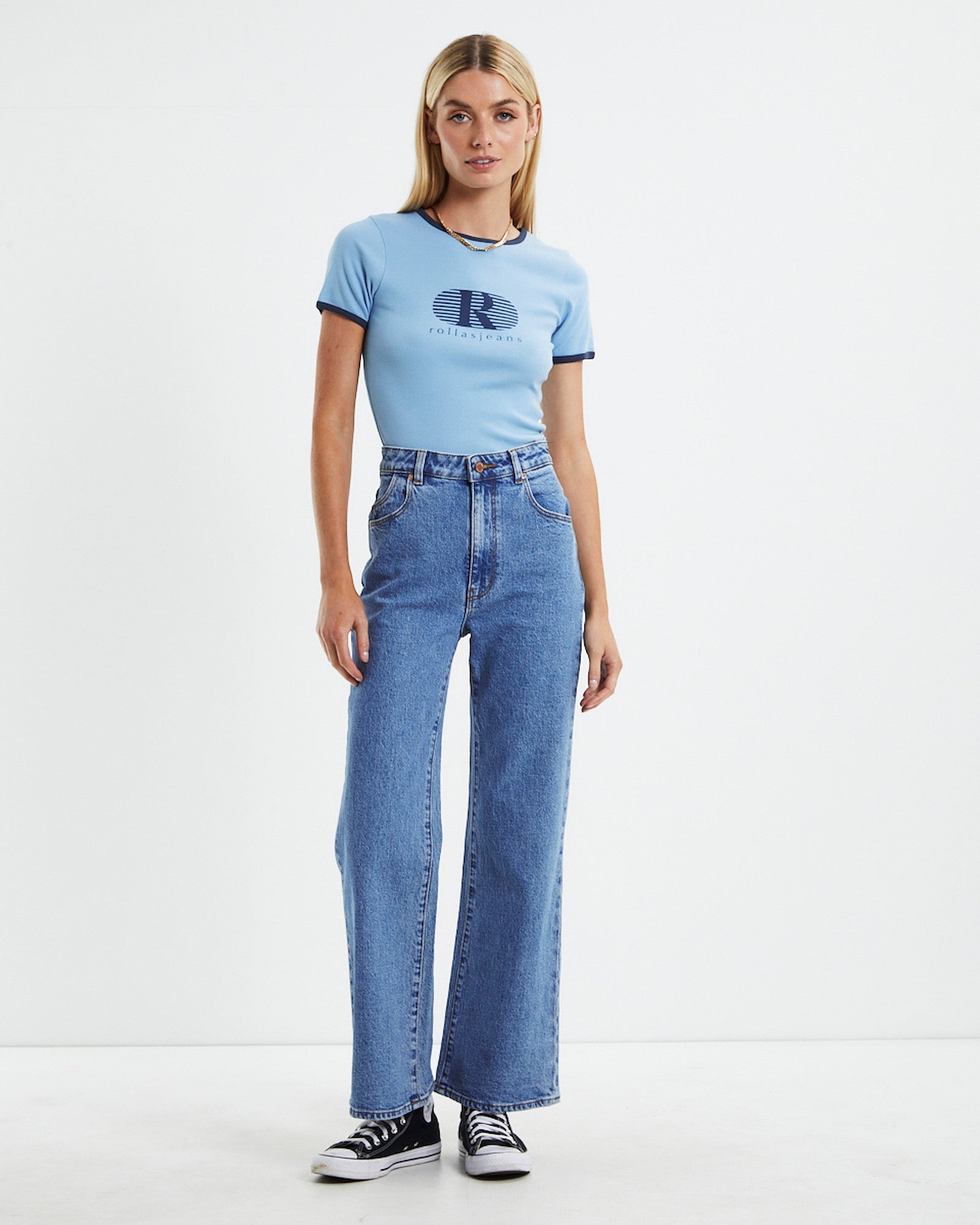 Vintage Sport Baby Rib T-Shirt Light Blue