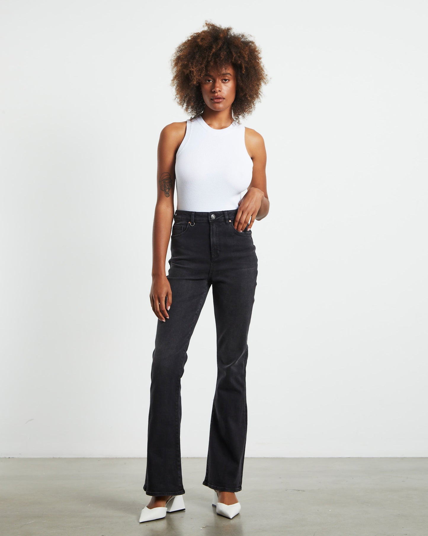 Debbie Bootcut Jeans Moonstruck Black