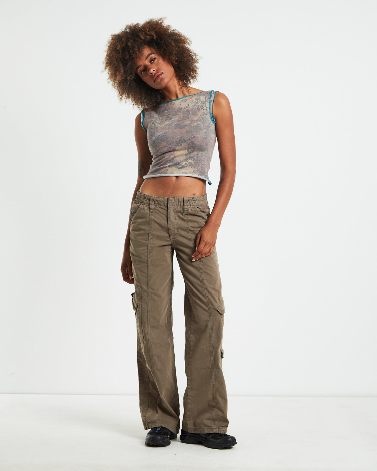 BDG Winter Y2K Cargo Pants Khaki KHAKI
