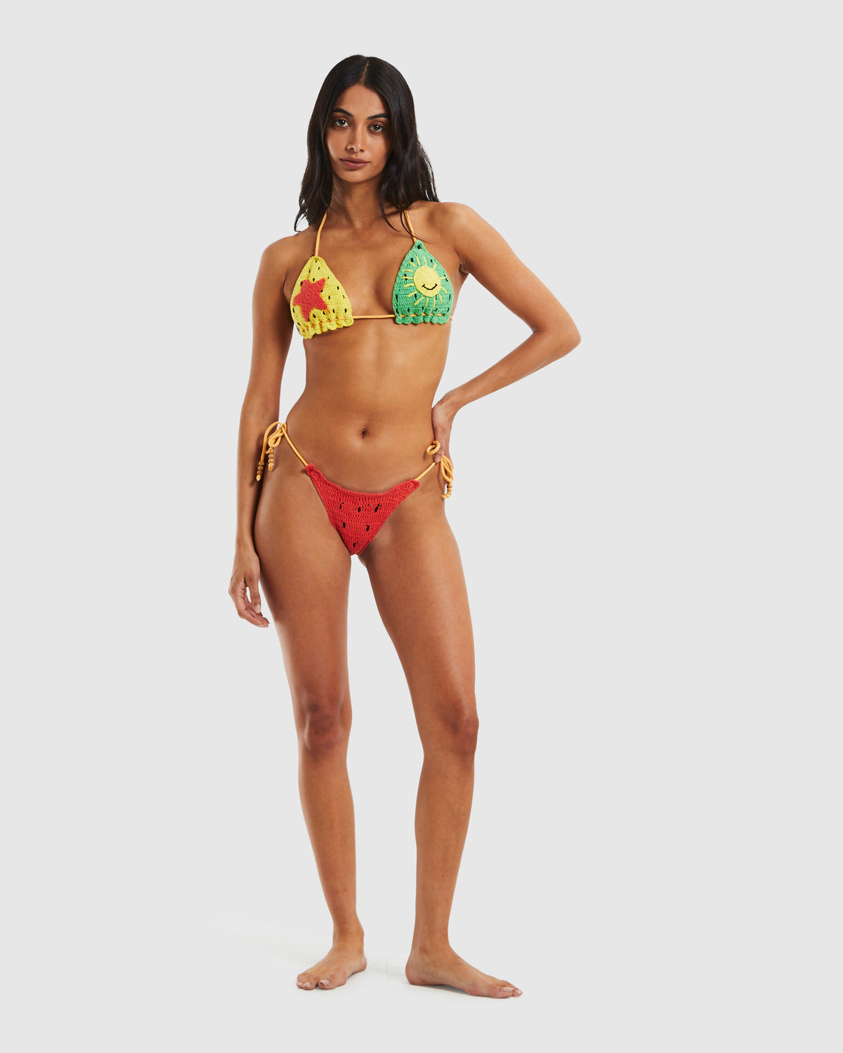 Crochet Triangle Bikini Top Barbados Multi ASSORTED