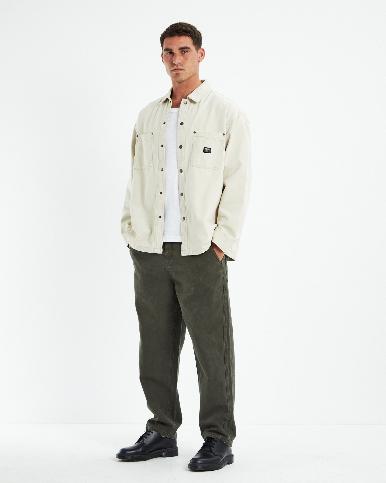 Canvas Carpenter Pants Olive Green GREEN