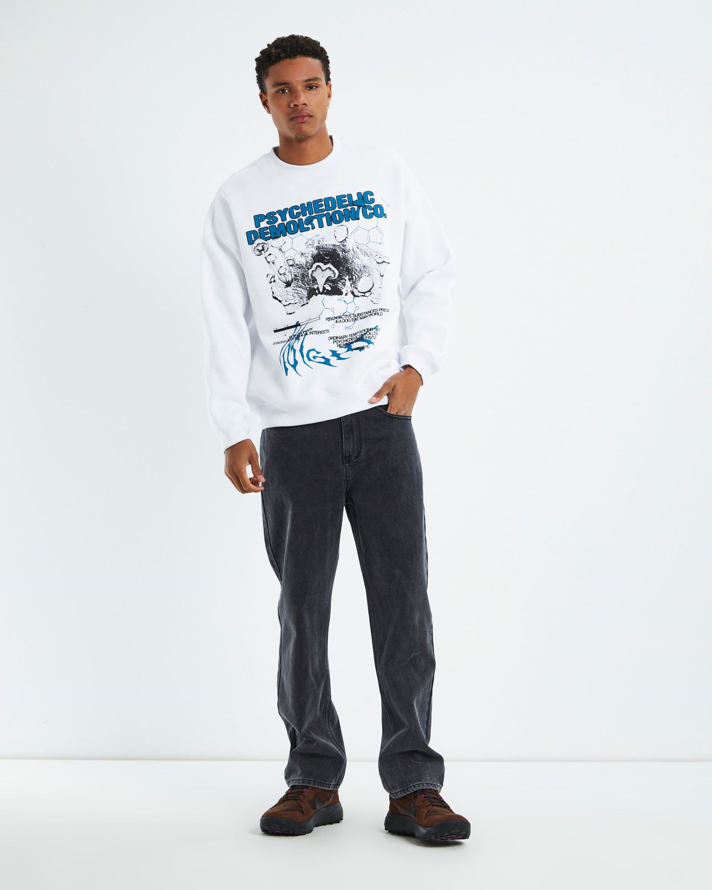 Psych Rev Crewneck Jumper White