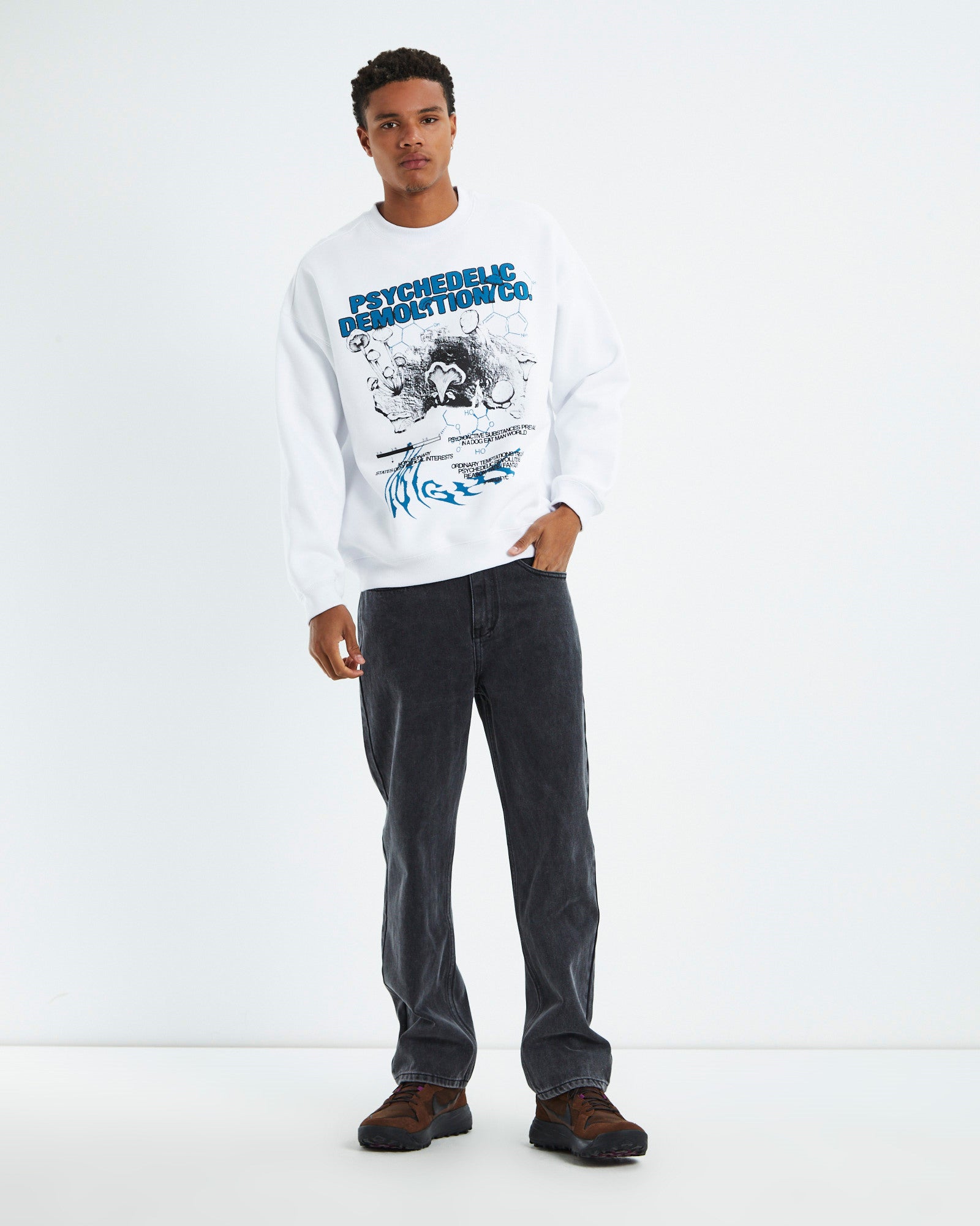 Psych Rev Crewneck Jumper White WHITE