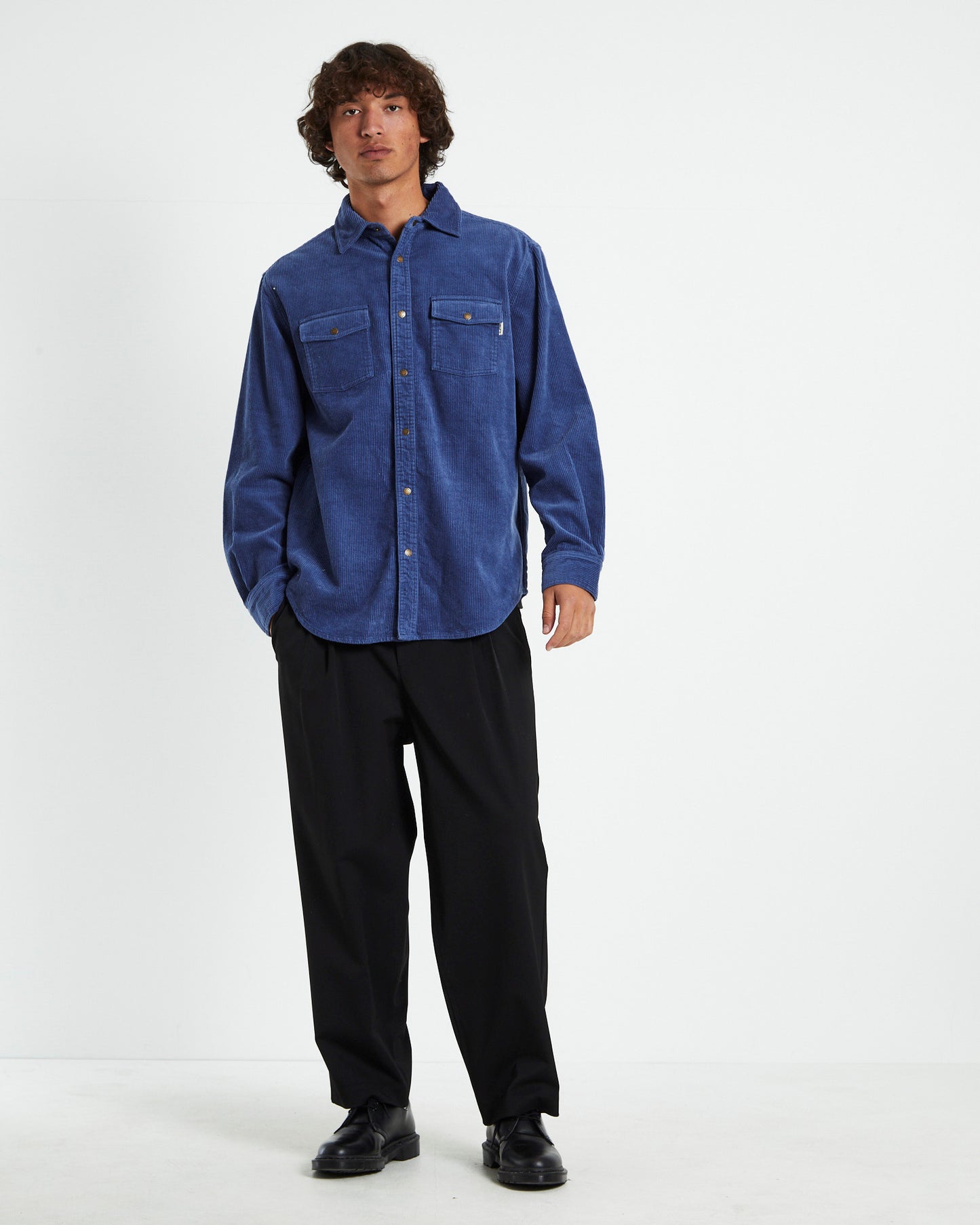 Cassian Overshirt Washed Navy