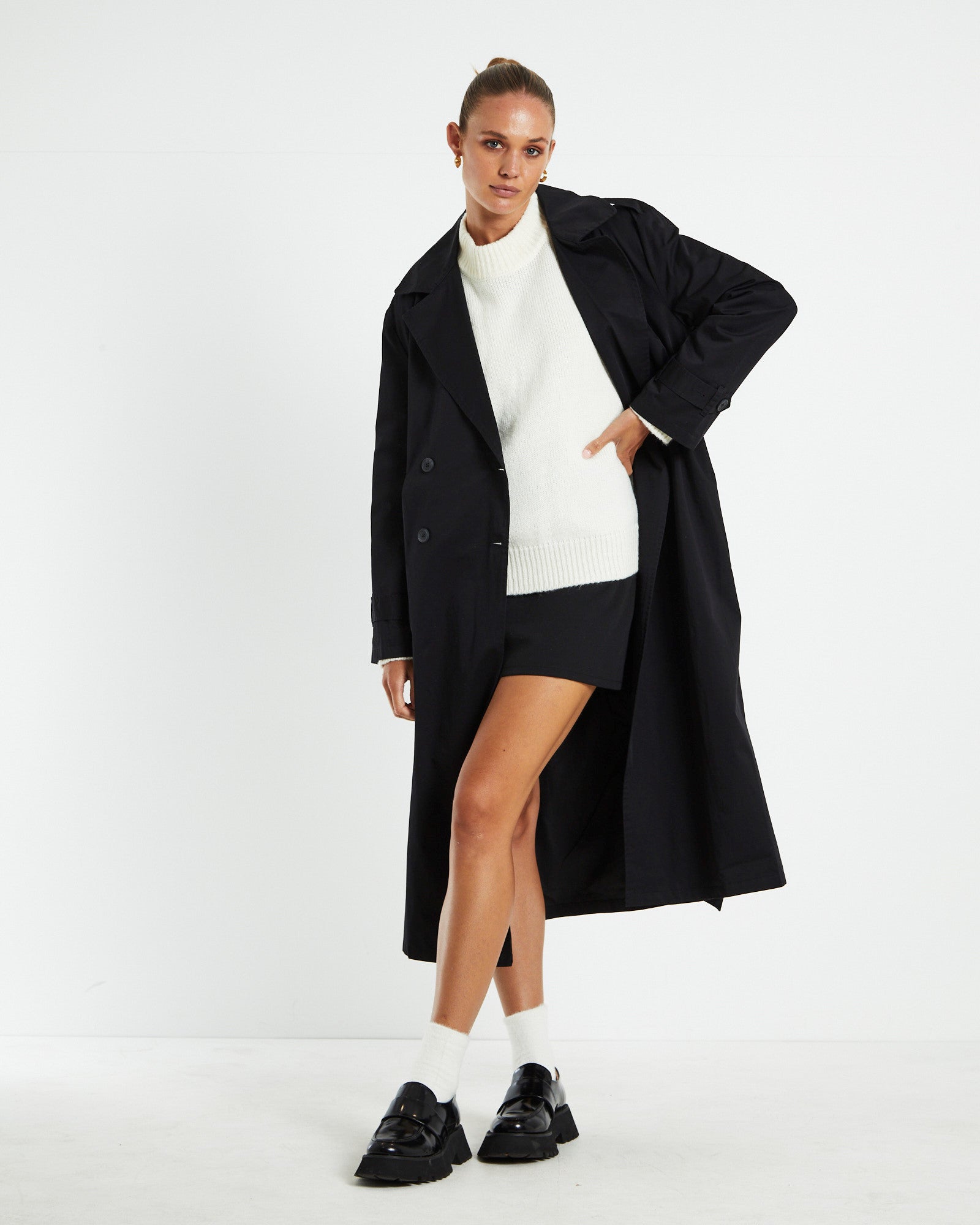 Maxie Oversized Knit Jumper Coconut White OFF WHIT