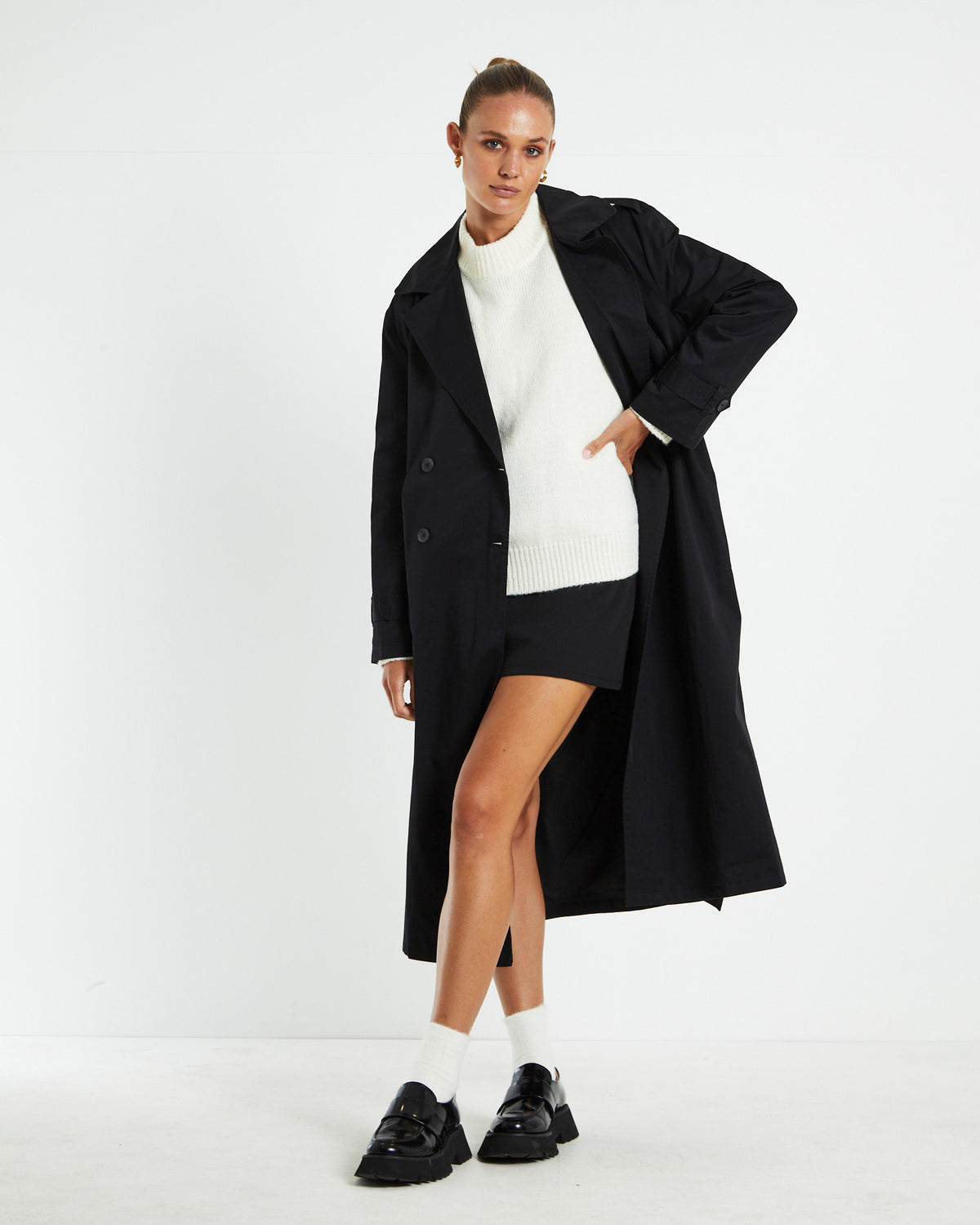 Maxie Oversized Knit Jumper Coconut White OFF WHIT