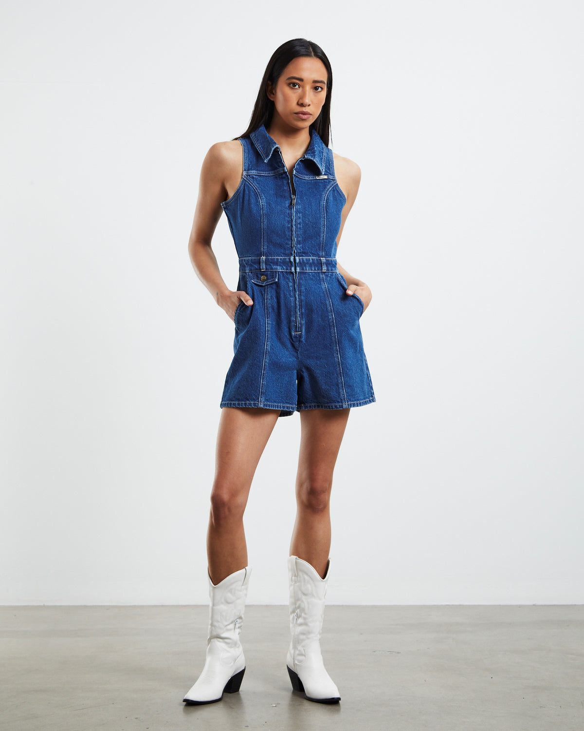 Jennifer Romper Blue Havoc DENIM