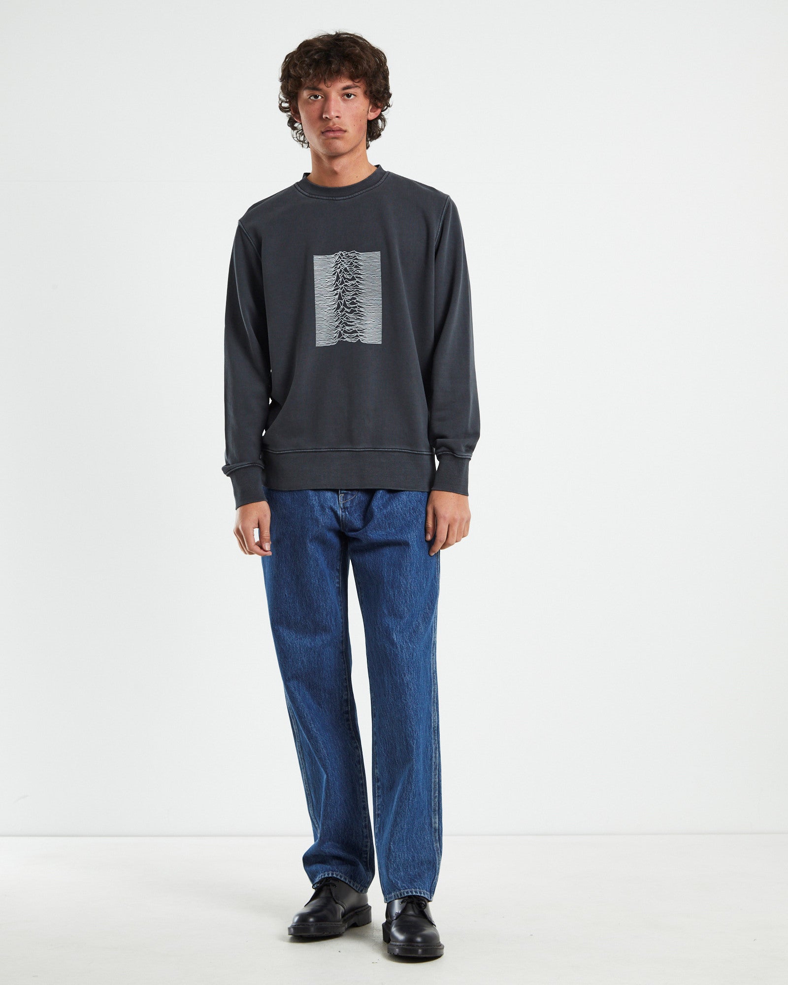 Joy Division Unknown Pleasures Crew Black BLACK