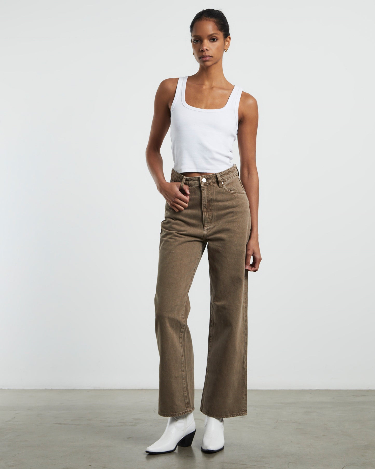 Heidi Jeans Ankle Mink Brown
