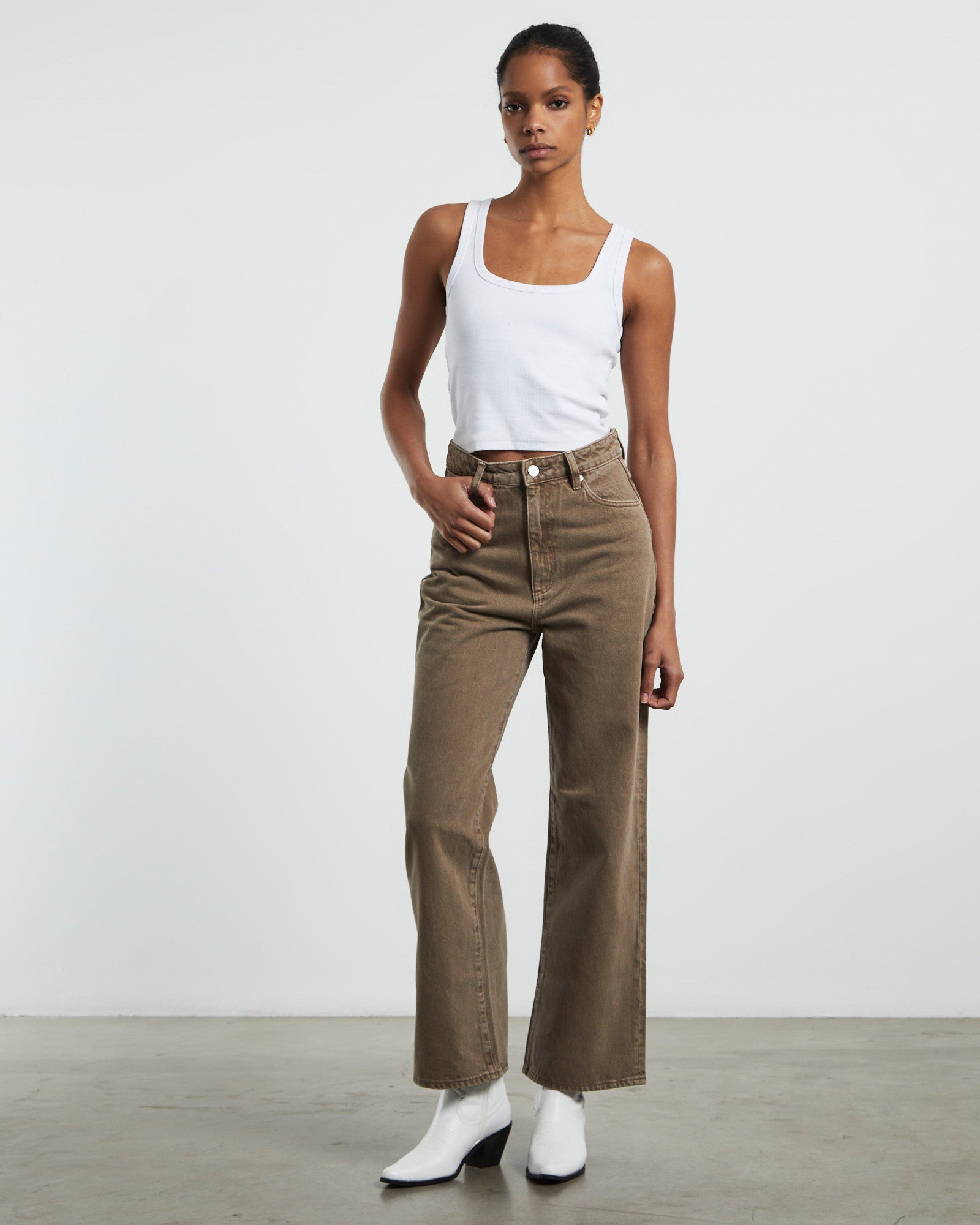 Heidi Jeans Ankle Mink Brown BROWN