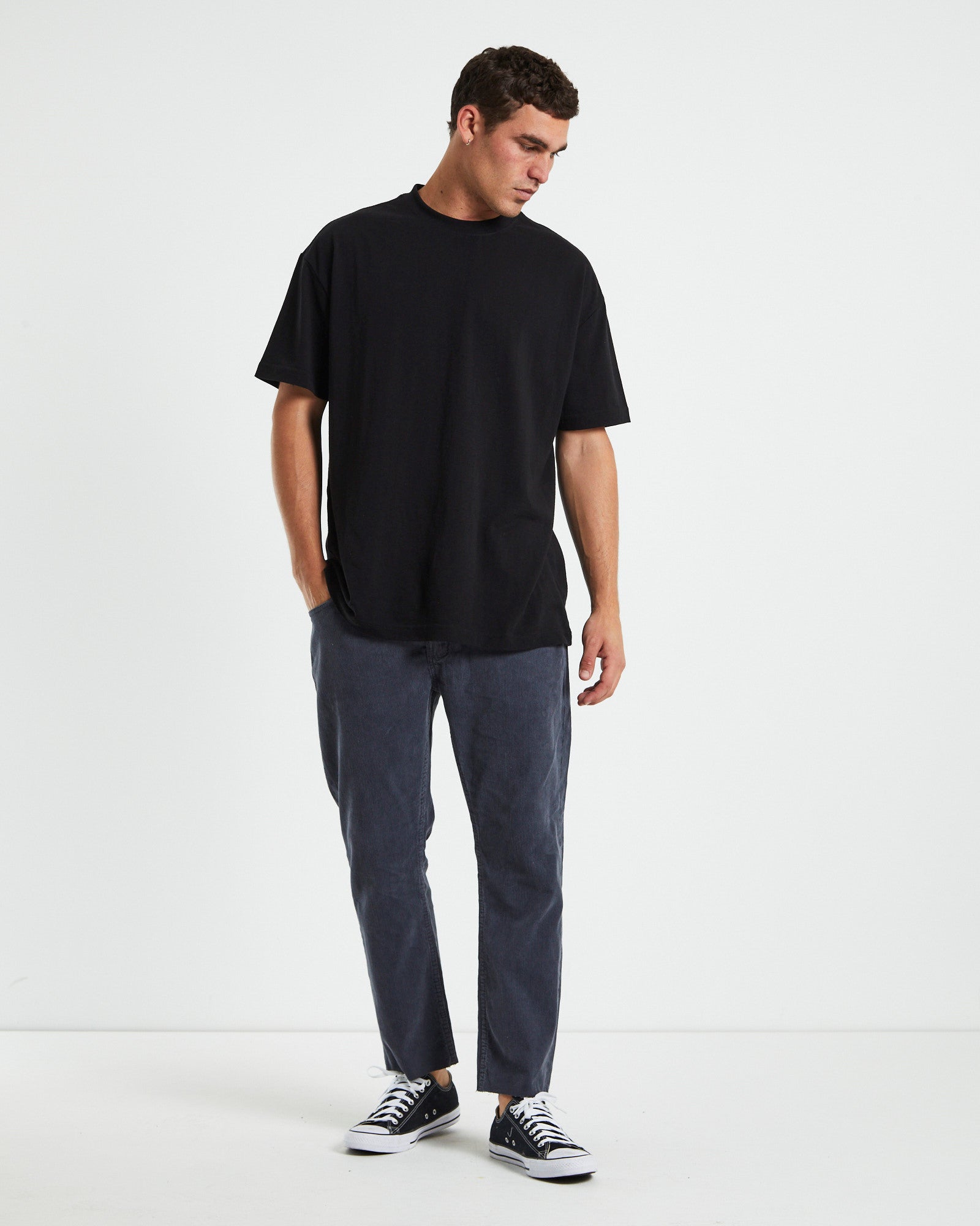 Relaxo Chop Cord Pants Petrol Grey GREY
