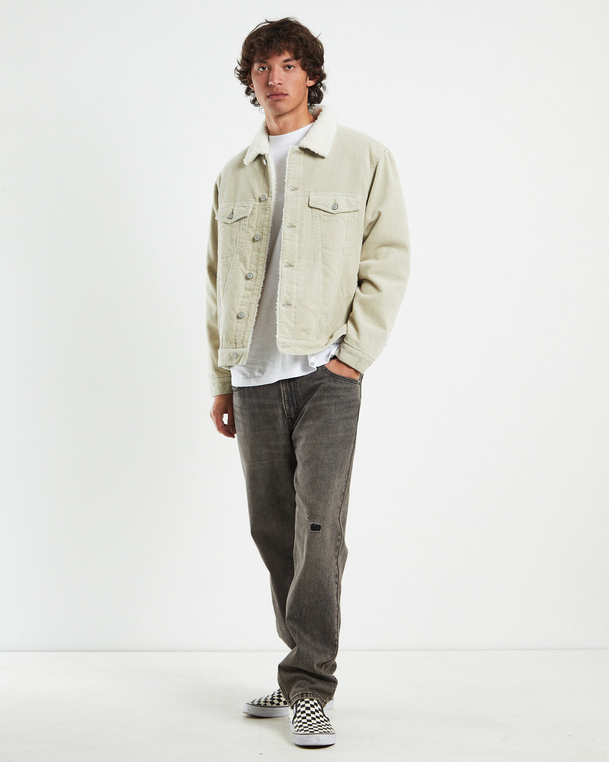 Switch Cord Borg Jacket Tan TAN