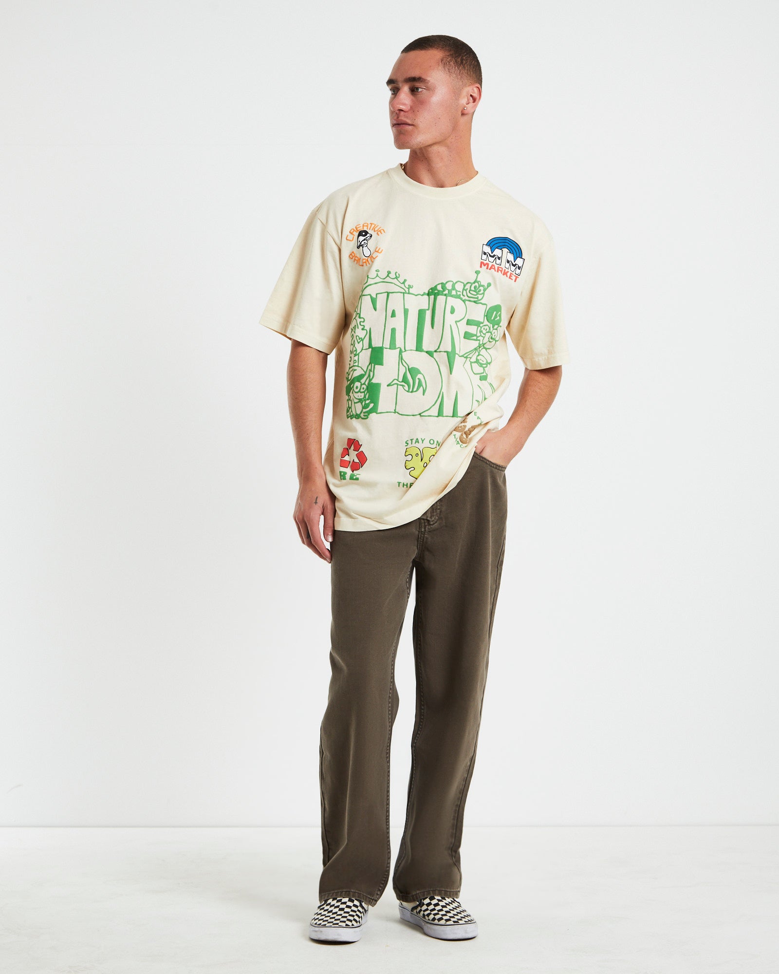 Nature Is Home Short Sleeve T-Shirt in Sand NATURAL