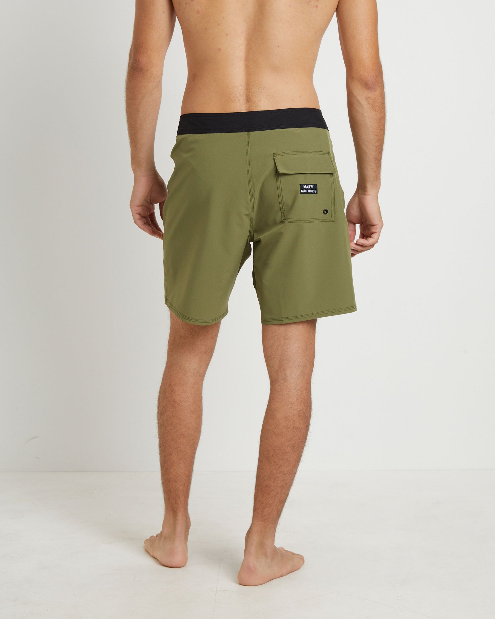 Dope Machine 18" 50-30 Boardshort in Army Green