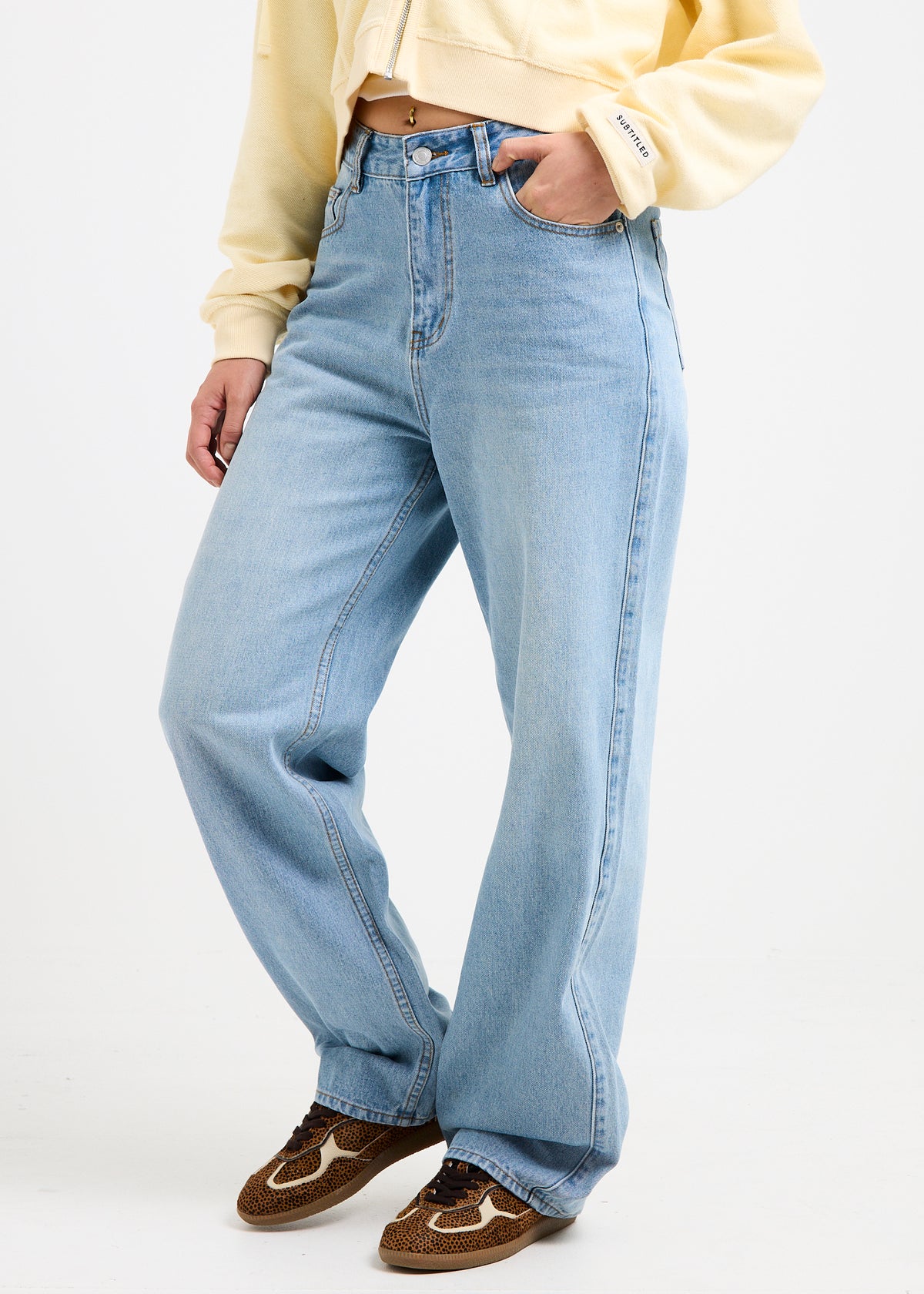Tayla High Straight Denim Jeans OCEAN BLUE