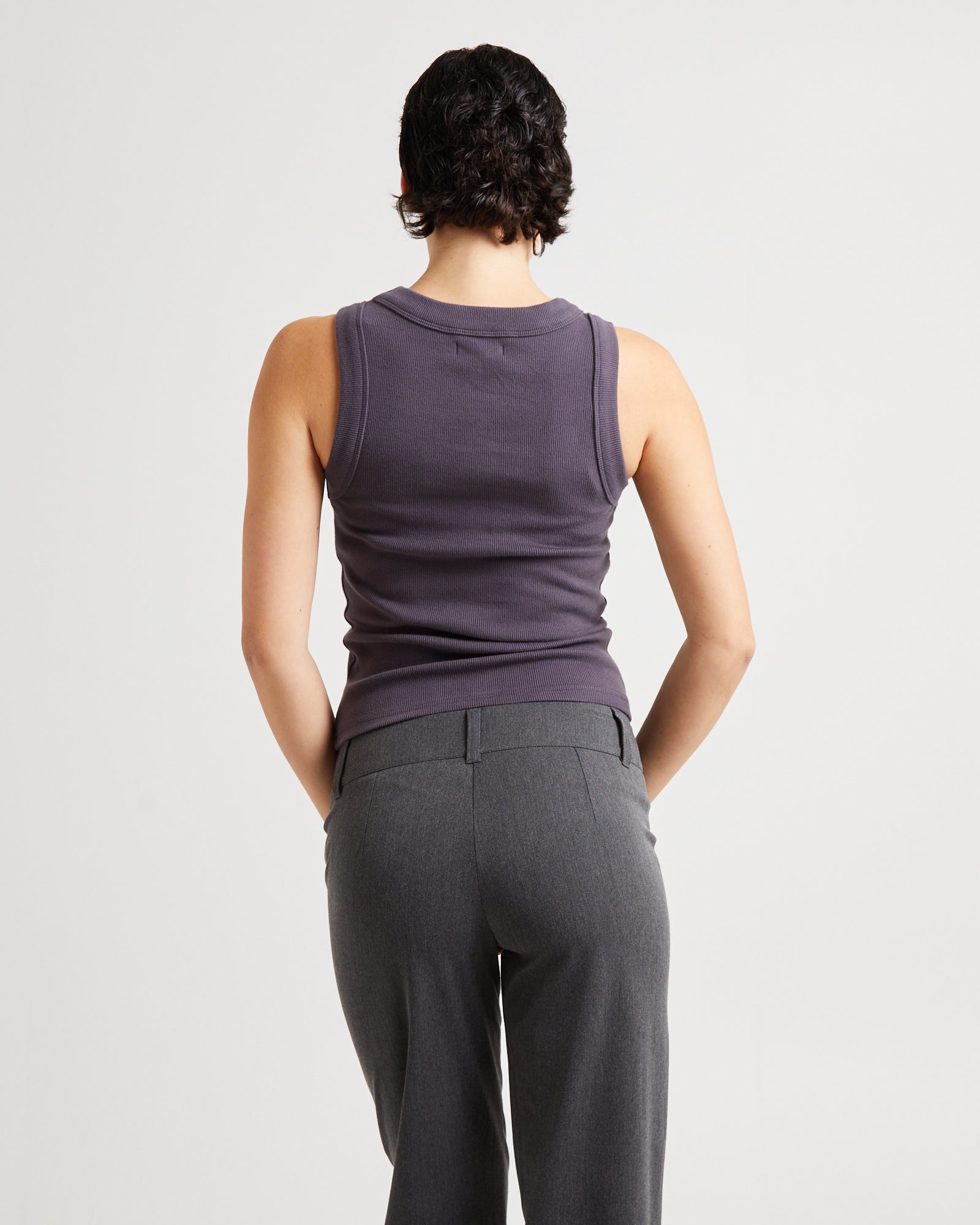 Jonesy Singlet Top CHARCOAL