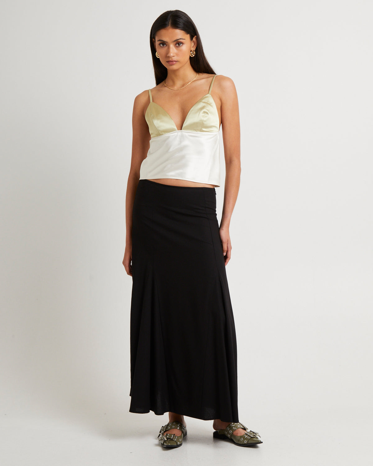 Camille Contrast Slip Top BUTTERCUP CONTRAST