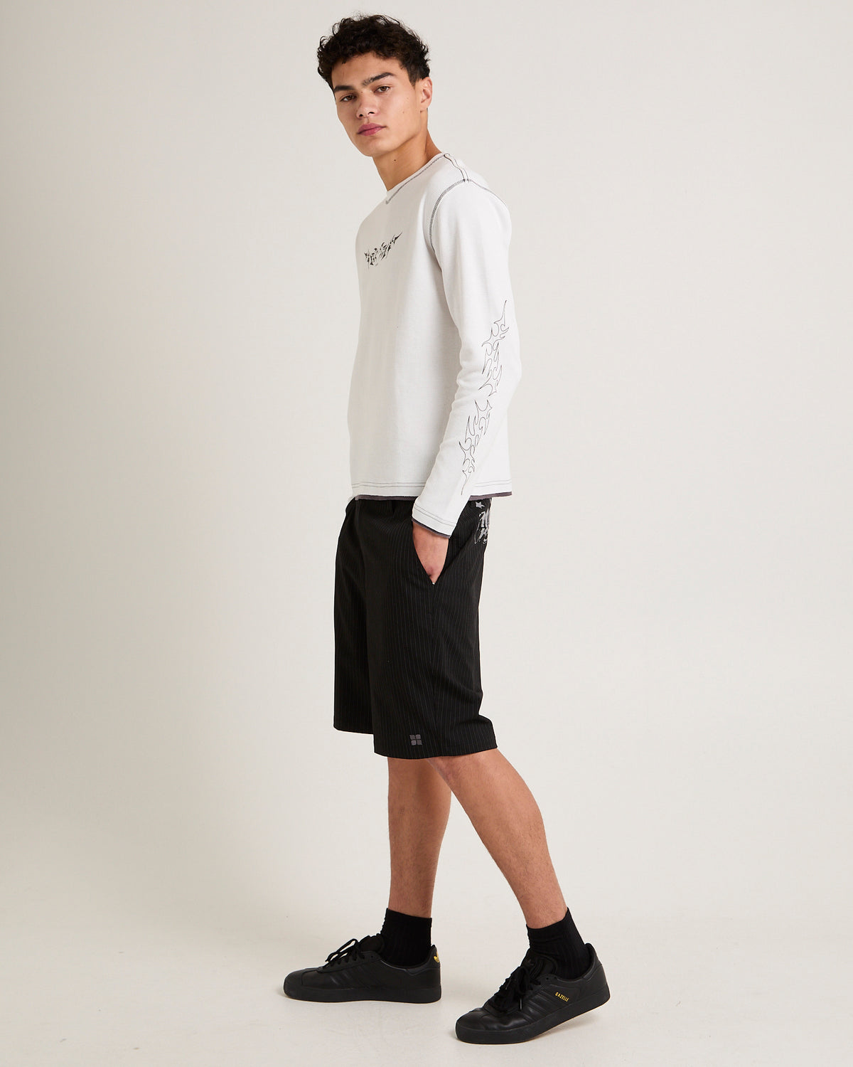 Nu Waffle Long Sleeve T-Shirt WHITE