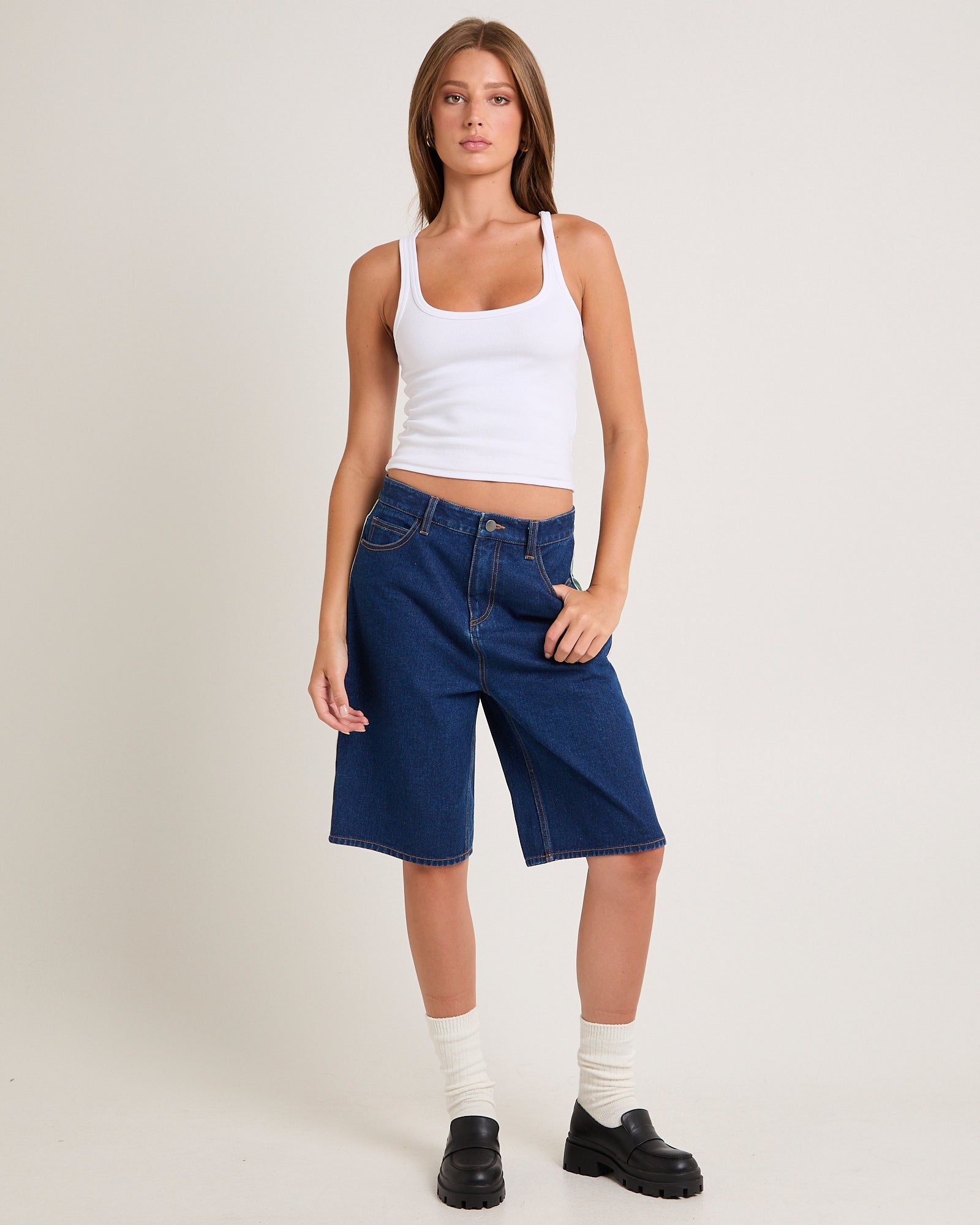 Bong Rule Denim Jorts SUN FADED INDIGO