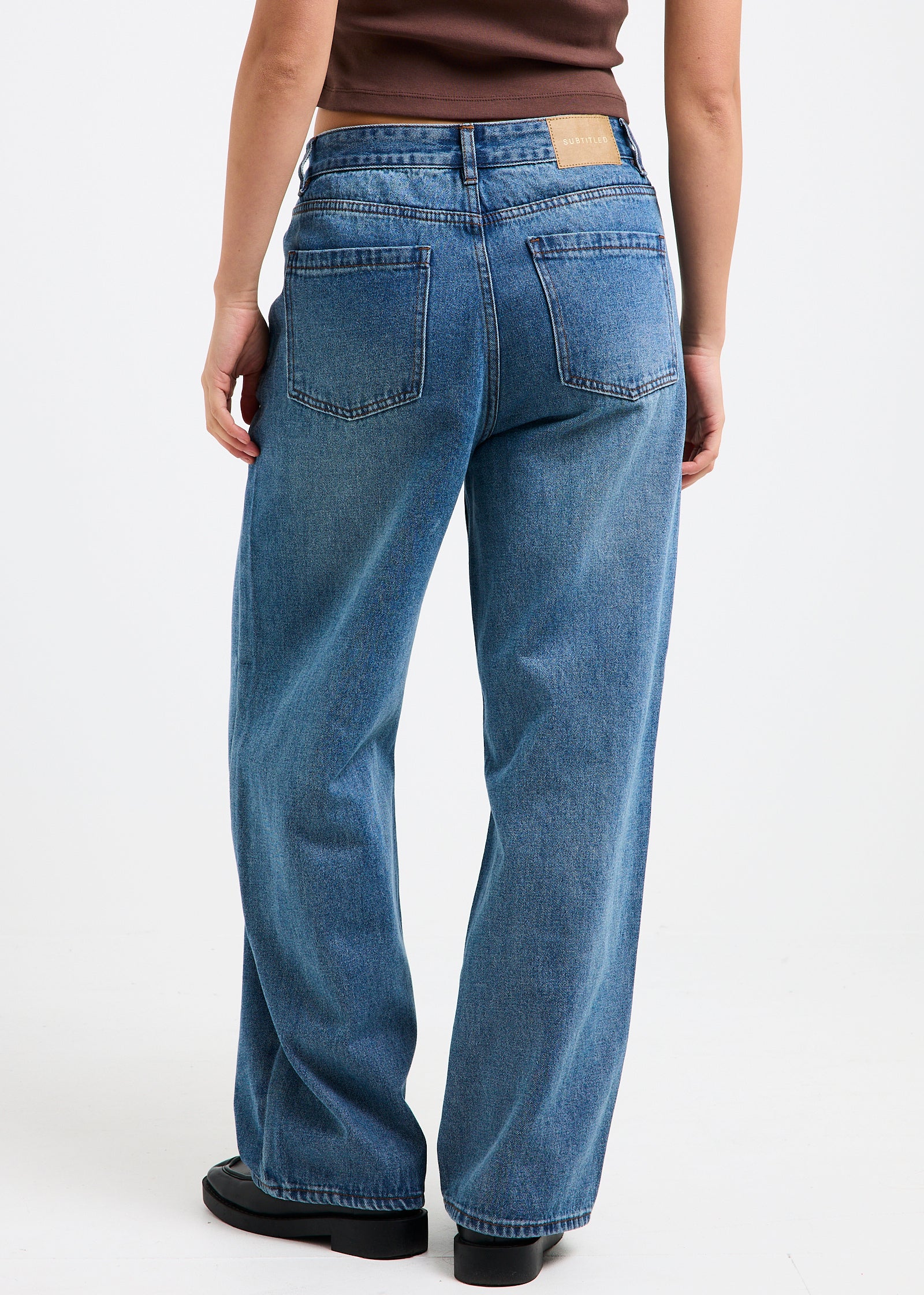 Alexa Mid Rise Denim Jeans Petite Relaxed VINTAGE BLUE