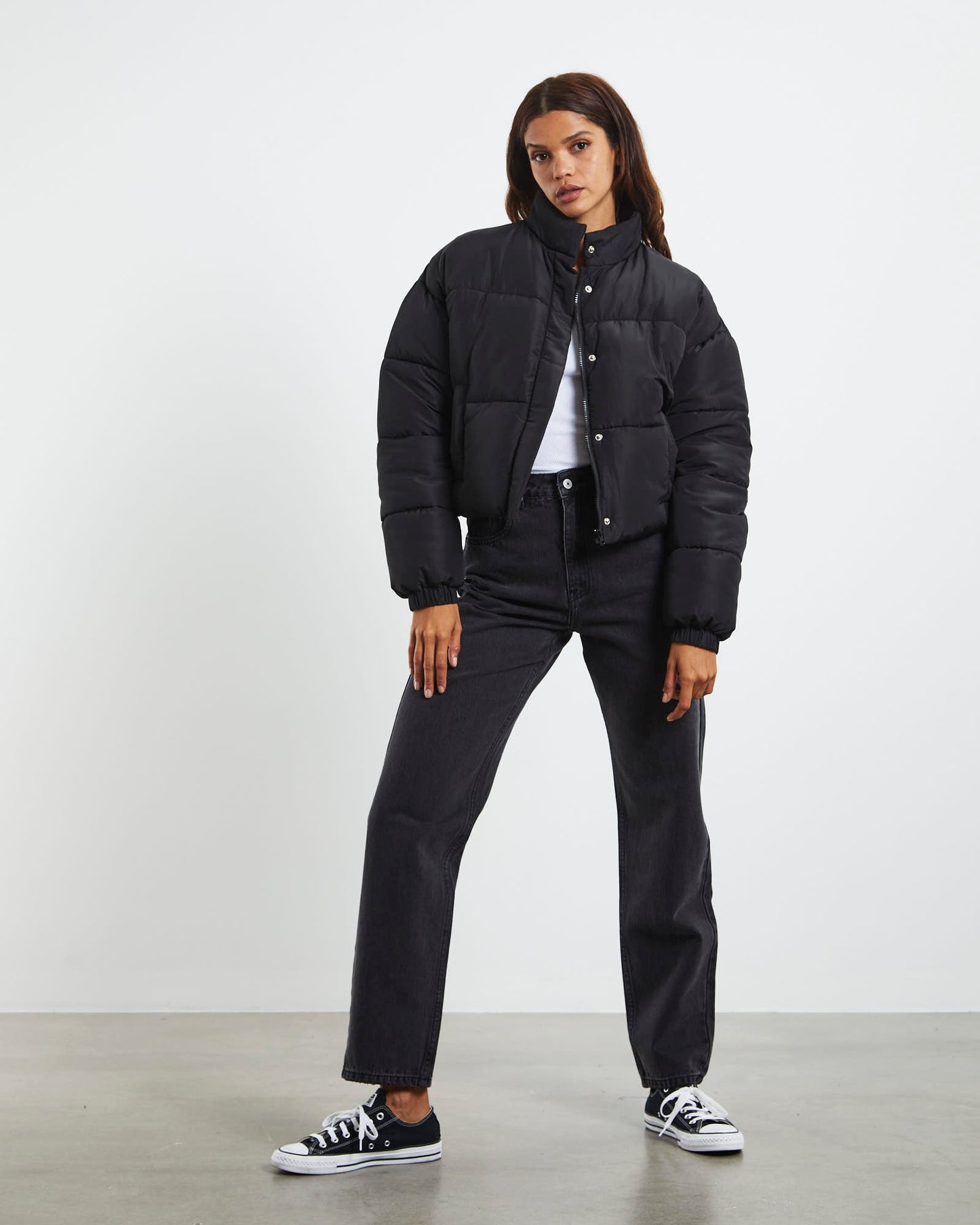 Brandi High Rise Straight Leg Jeans Vintage Black