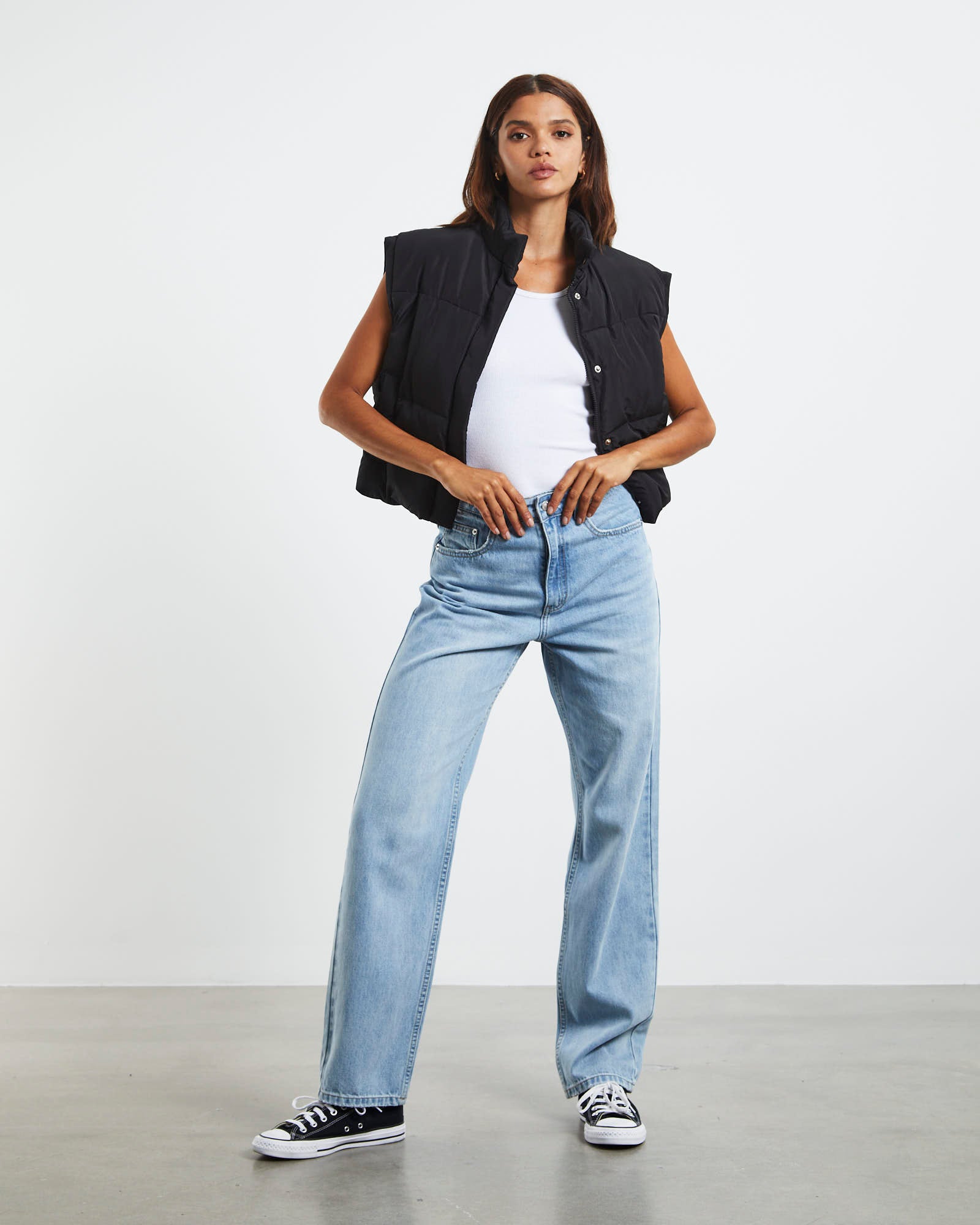 Brandi High Rise Straight Leg Jeans Vintage Blue BLUE
