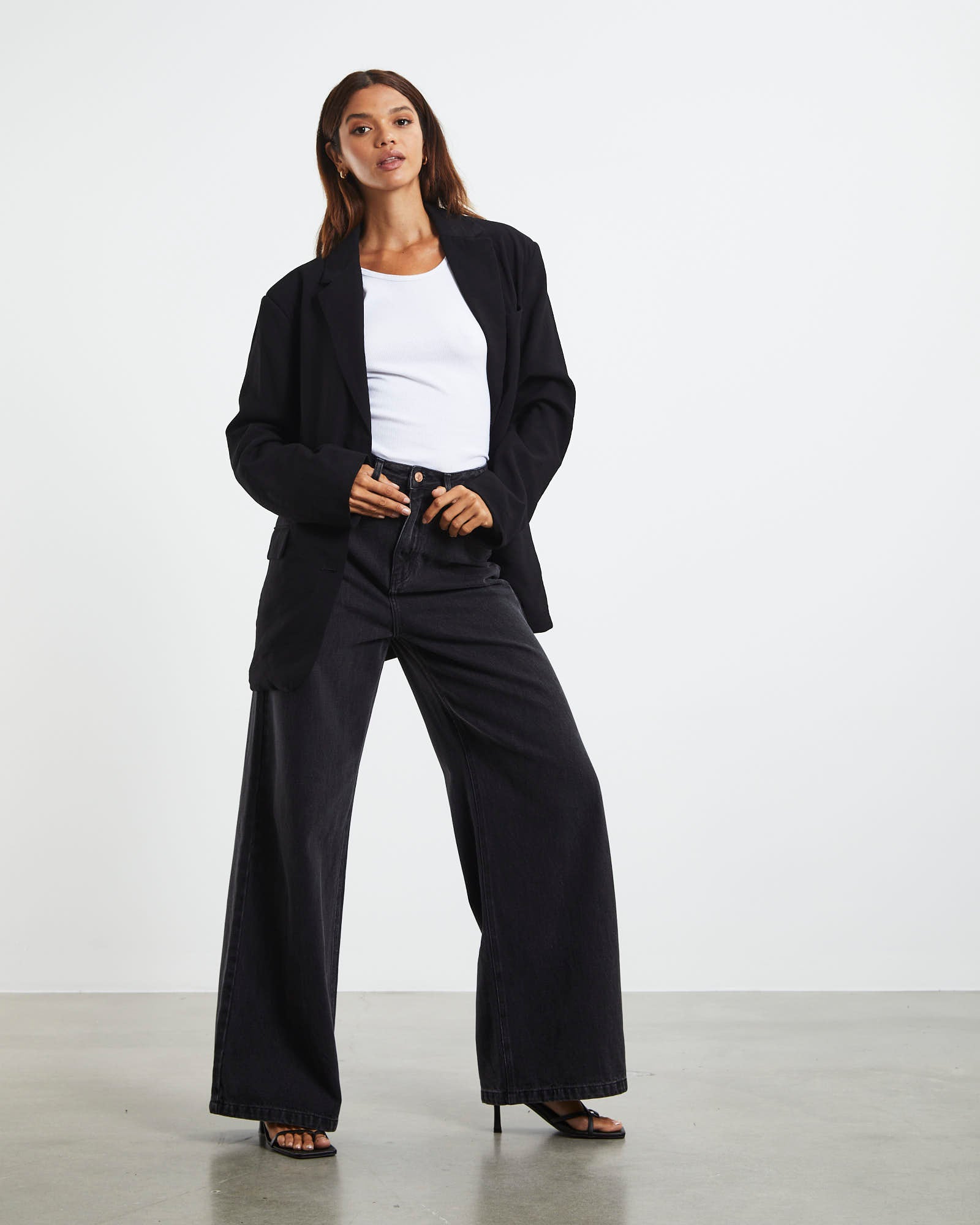 Nikita Extreme Wide Leg Jeans After Dark Black BLACK