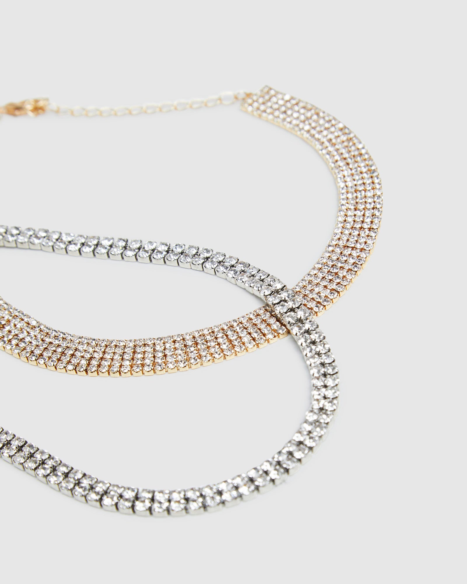 Tamira Diamante Choker 2 Pack SILVER