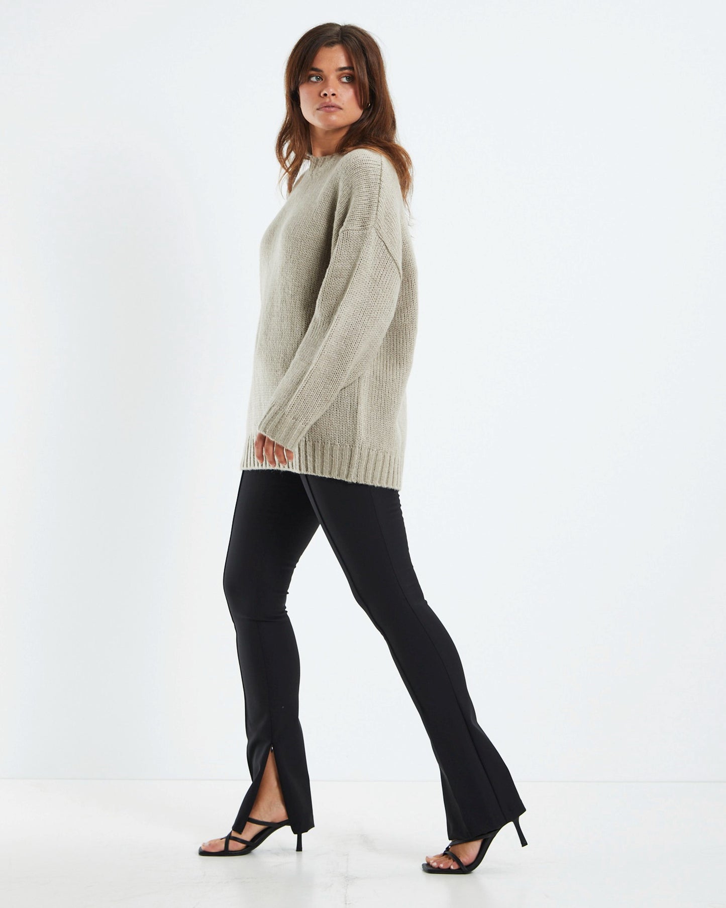 Super Slouch Sweater Cement Beige