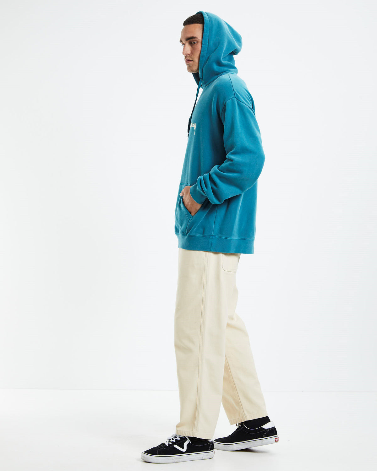 Shadow Script Hoodie Pigment Dark Teal TEAL