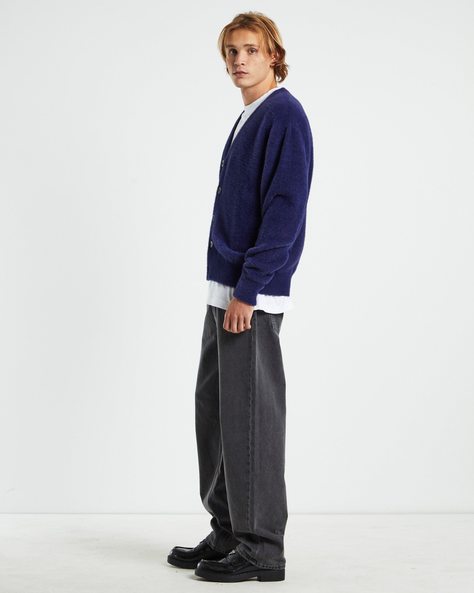 Shag Cardigan Navy NAVY