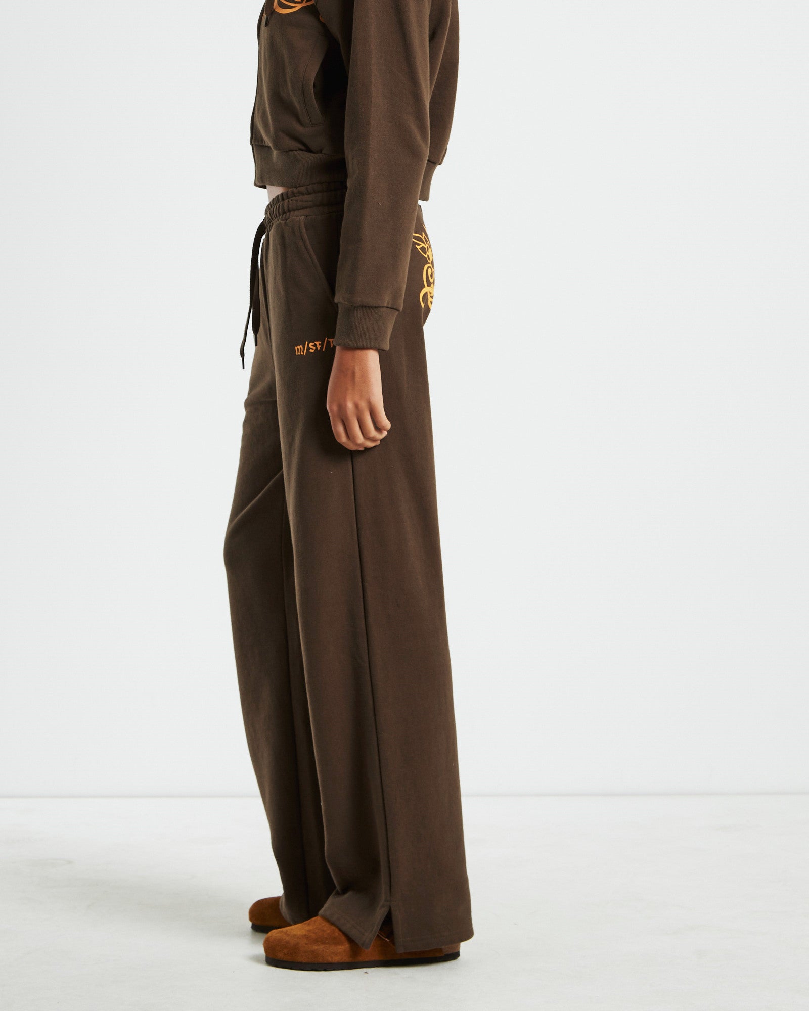 Sure Desire Wide Leg Trackpants Brown BROWN