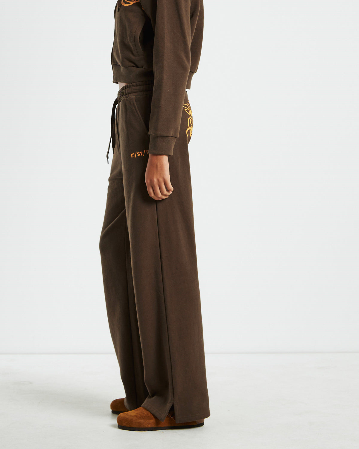 Sure Desire Wide Leg Trackpants Brown BROWN