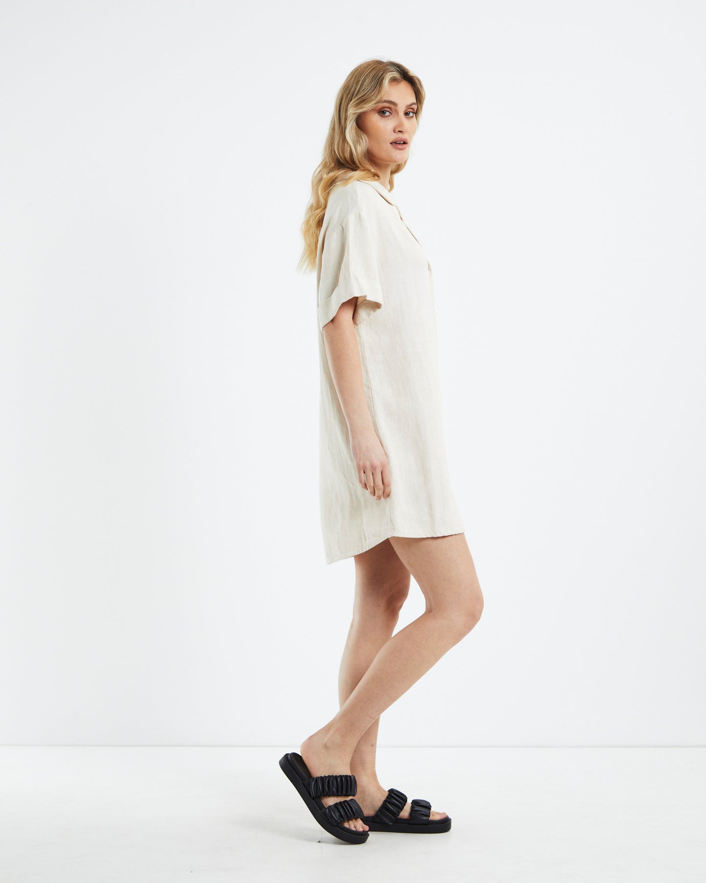 Payton Shirt Dress Natural