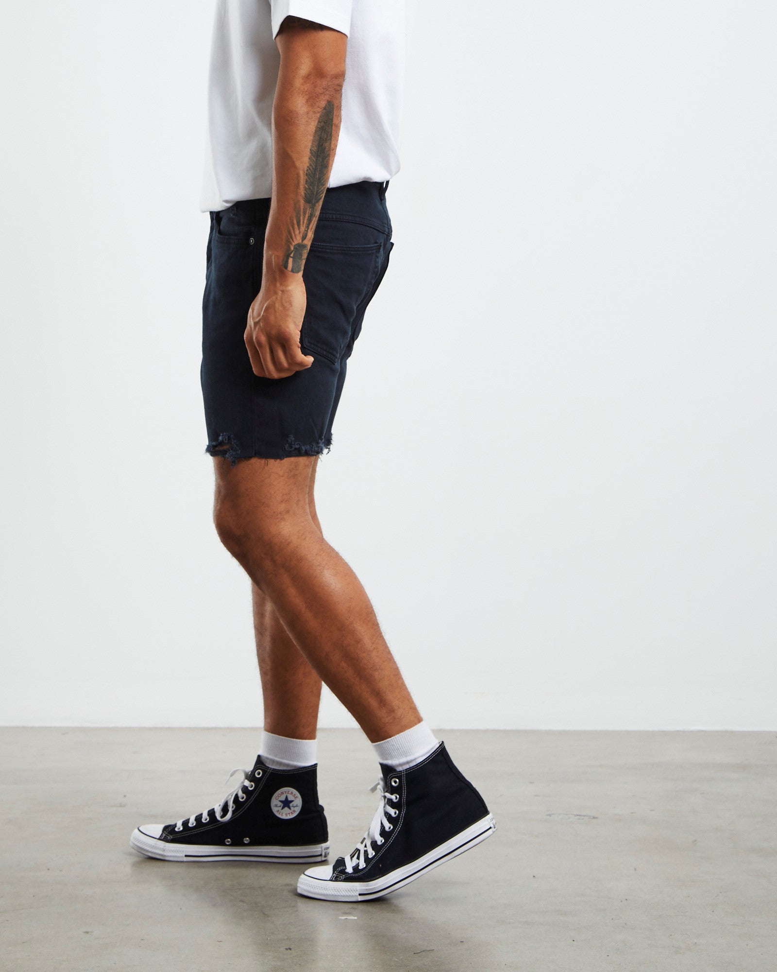 Ray Denim Shorts Cubo Black BLACK