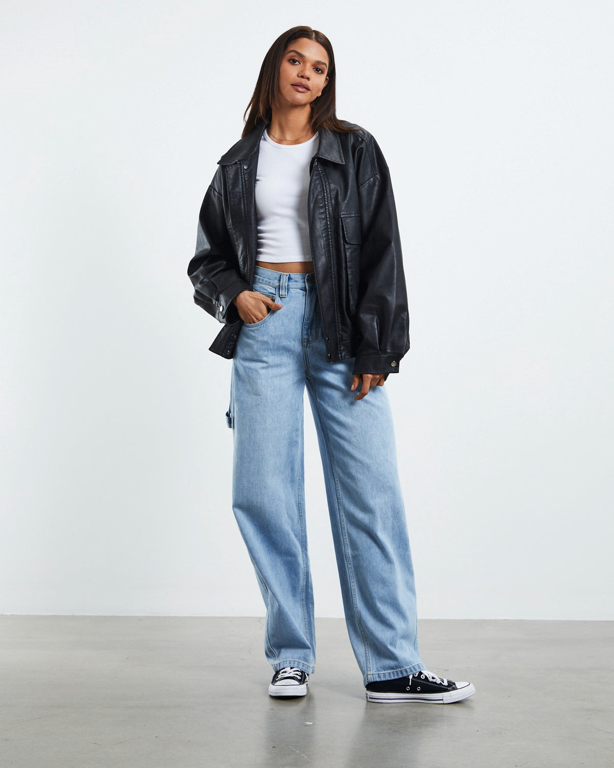 Palmer Relaxed Carpenter Jeans Worn Blue BLUE
