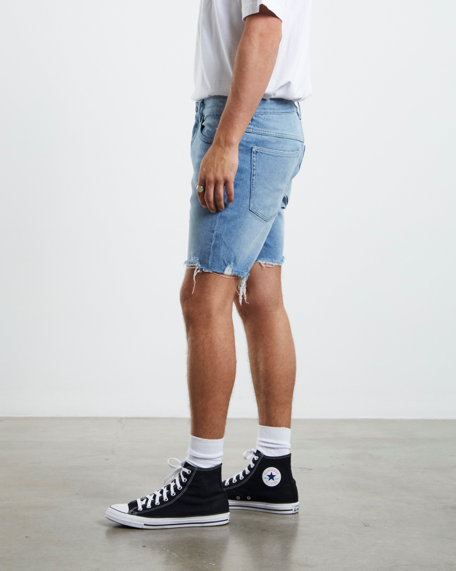 Ray Denim Shorts Shuttle Blue