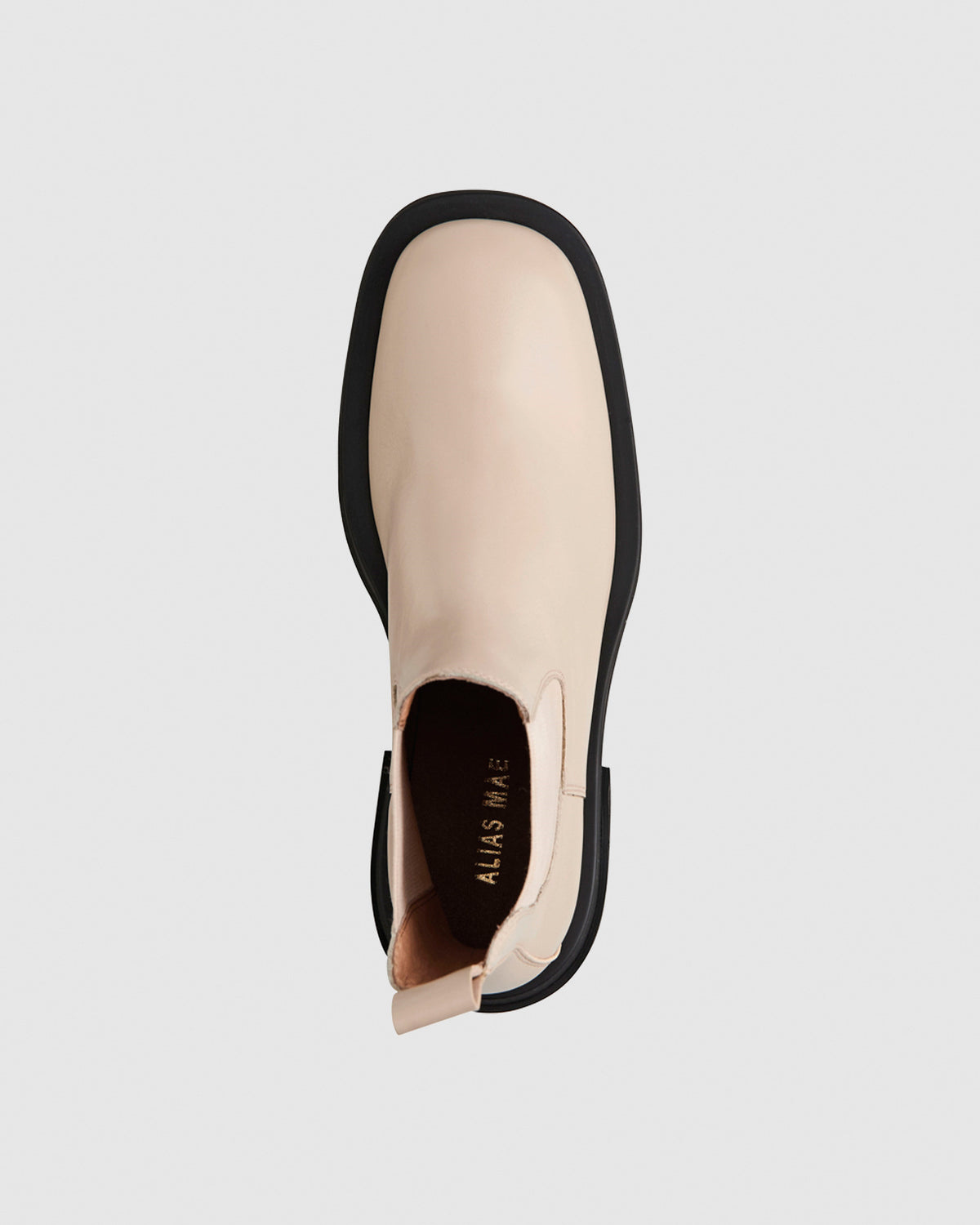 Sean Leather Boots Cream BEIGE