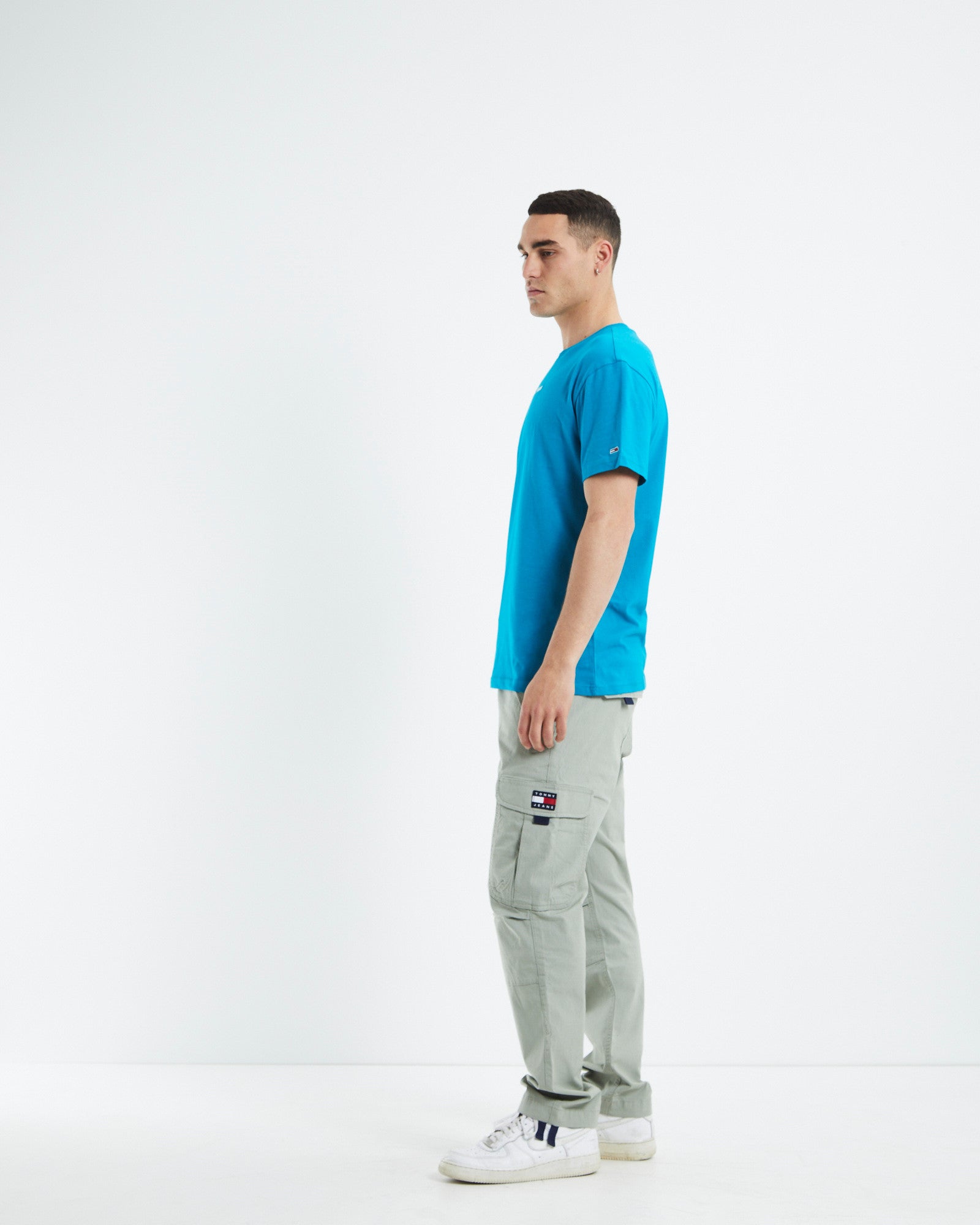 TJM Small Text T-Shirt New Teal BLUE