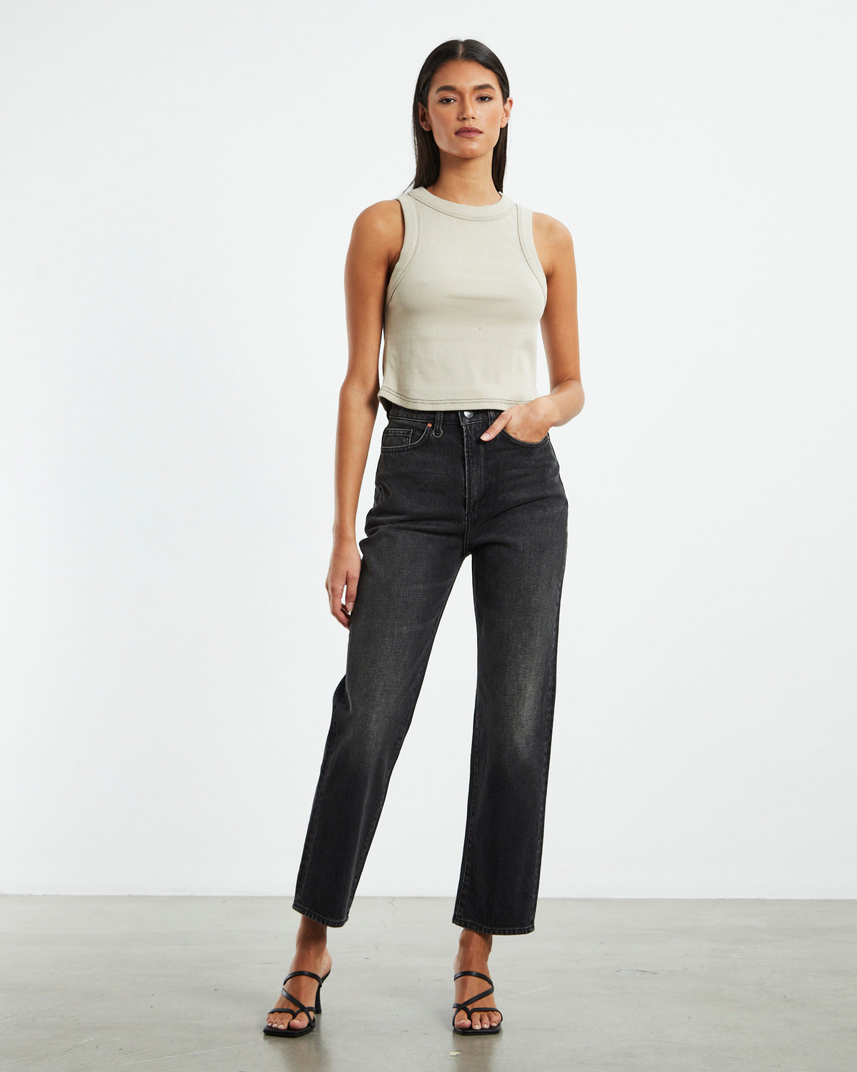 Nico Straight Jeans Empire Black BLACK
