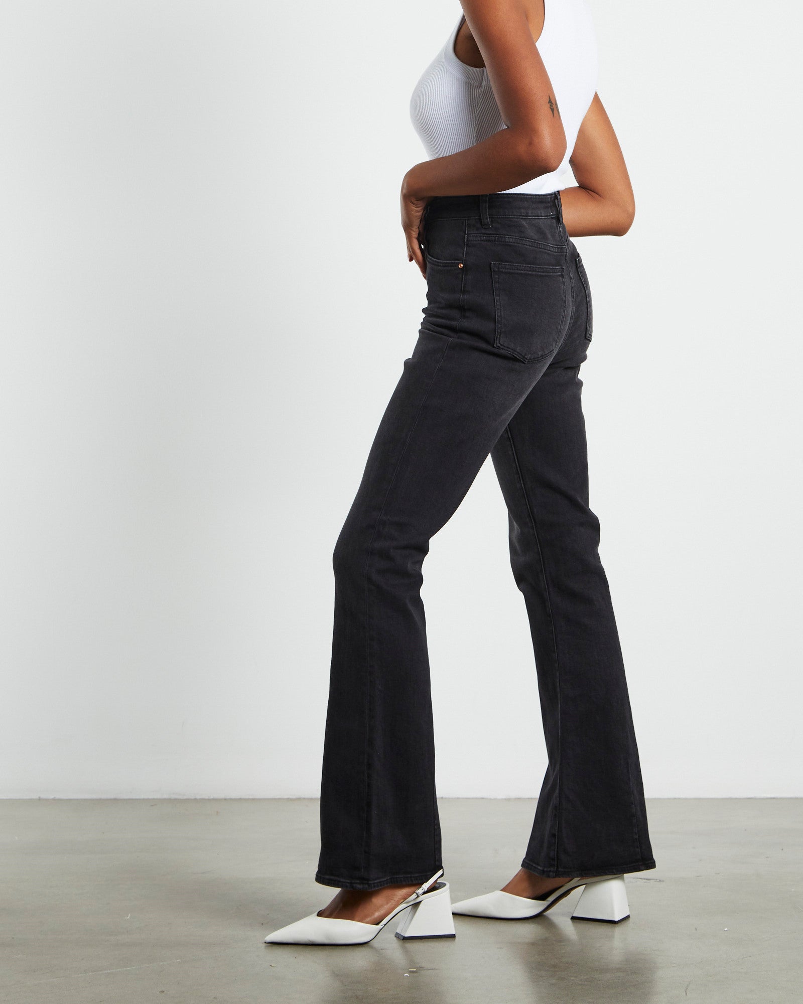 Debbie Bootcut Jeans Moonstruck Black BLACK