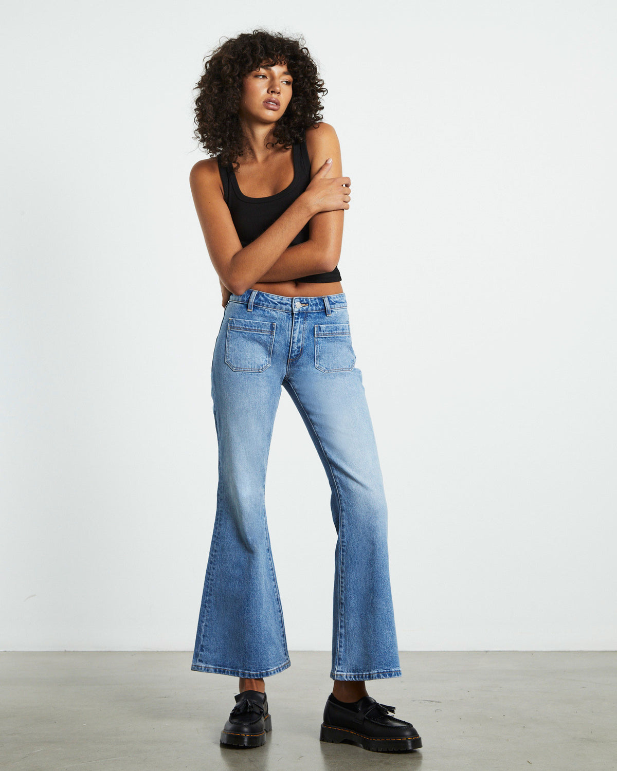 Eastcoast Low Flare Jeans Carlson Blue BLUE