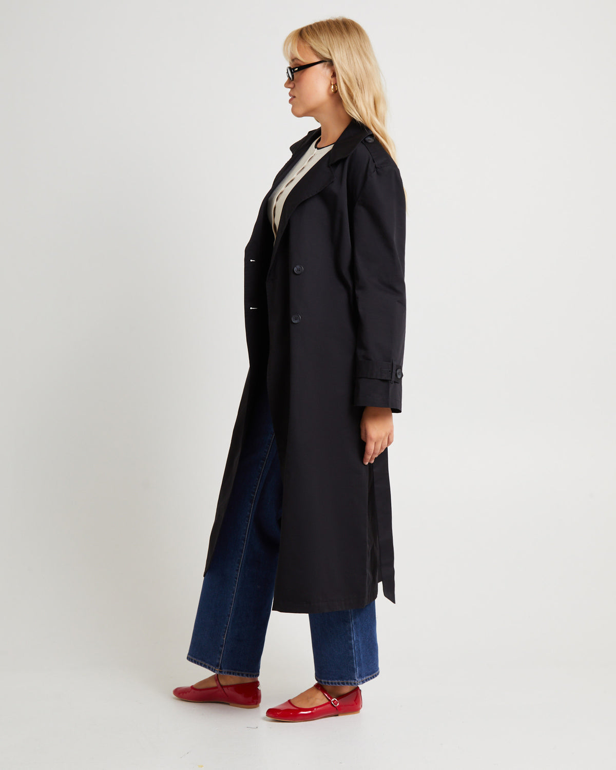 Tamika Trench Coat Black BLACK