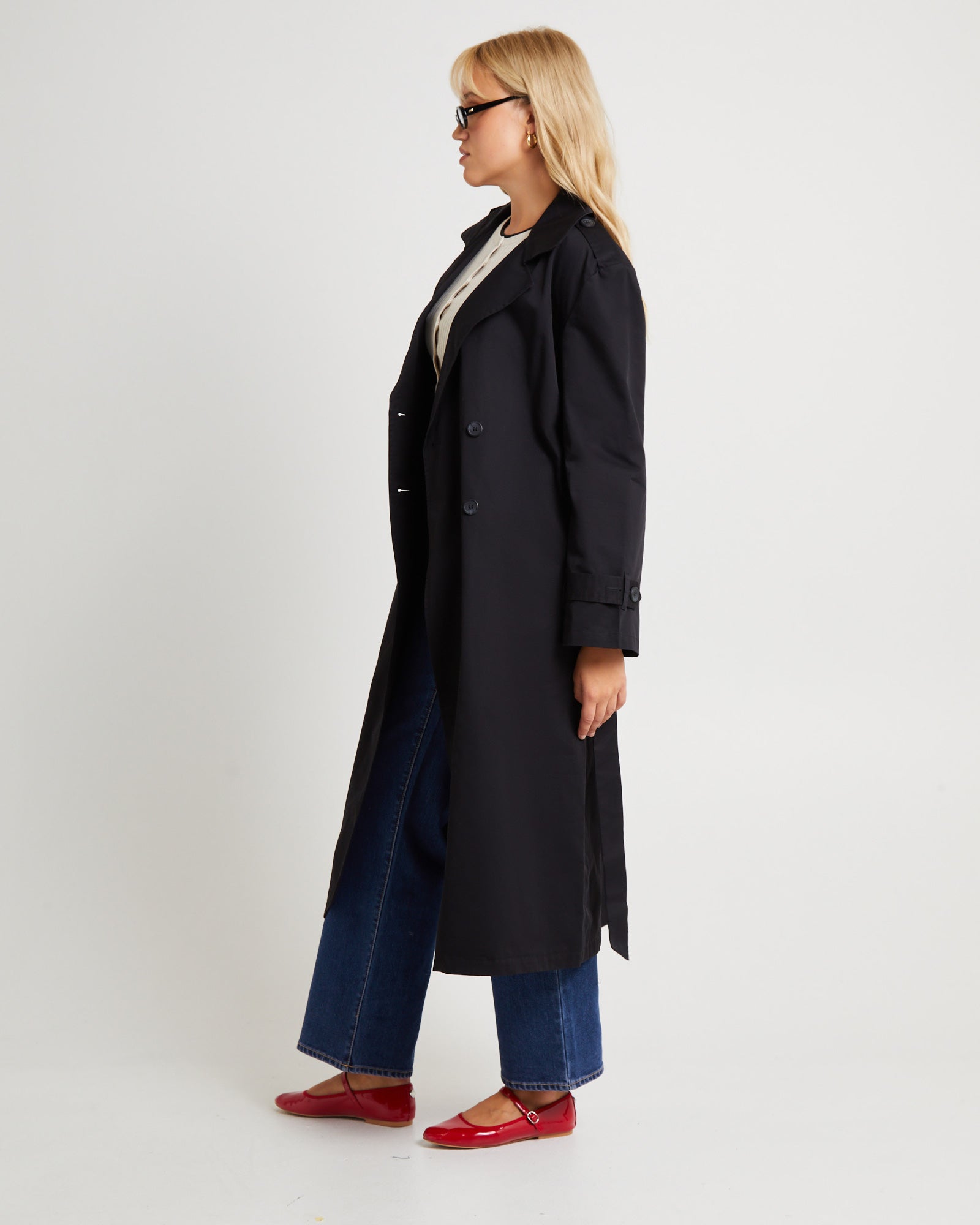 Tamika Trench Coat Black BLACK